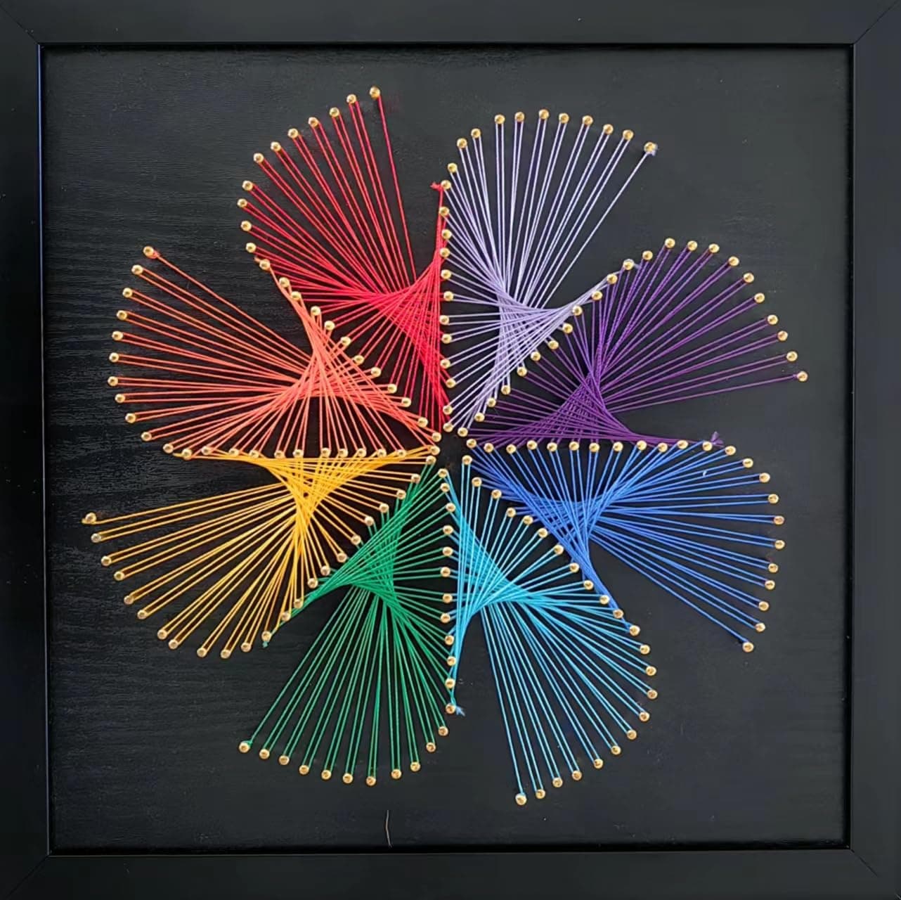THOUDONER DIY 3D String Art Crafts Kit for Adults Beginner Unique Gift,Windmill(11.8inch*11.8inch).