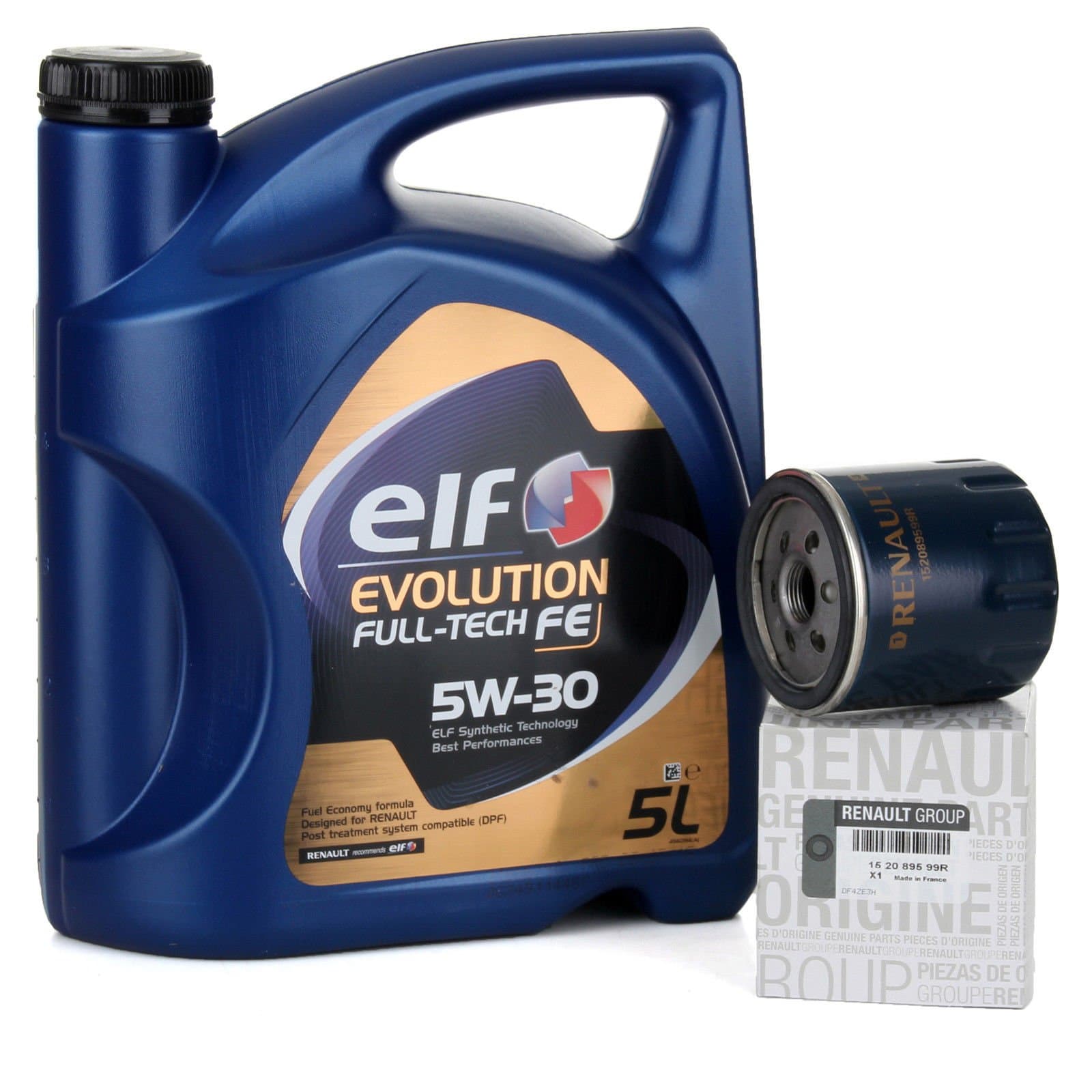 Renault Elf Evolution 5W-30 5 Liters Service Kit + Original Filter