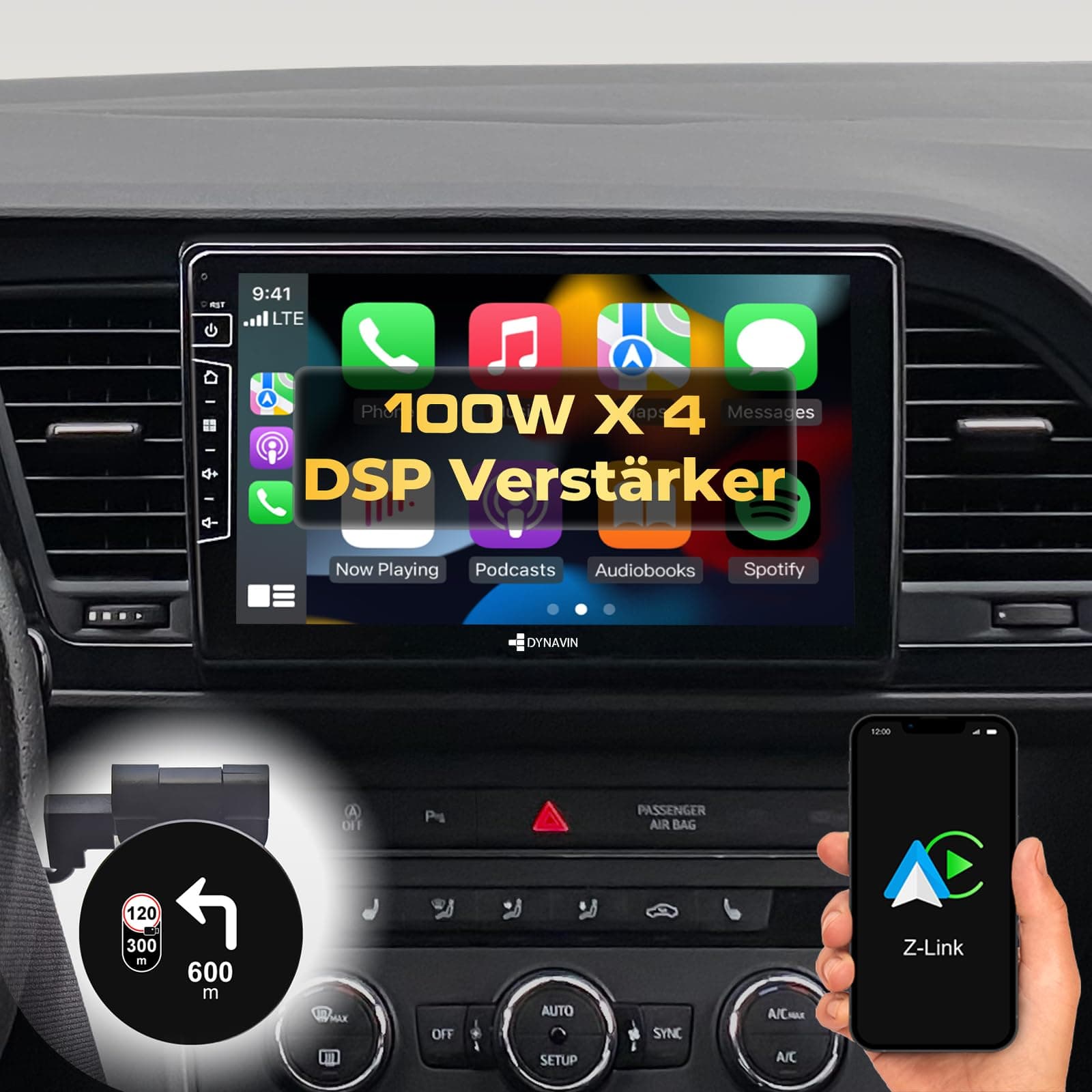 DYNAVIN Android Car Radio Navigation for Seat Leon Mk3, with 4 x 100W DSP Amplifier, DAB+ Radio, Compatible with Wireless Carplay and Android Car: D8-SLN Premium Flex