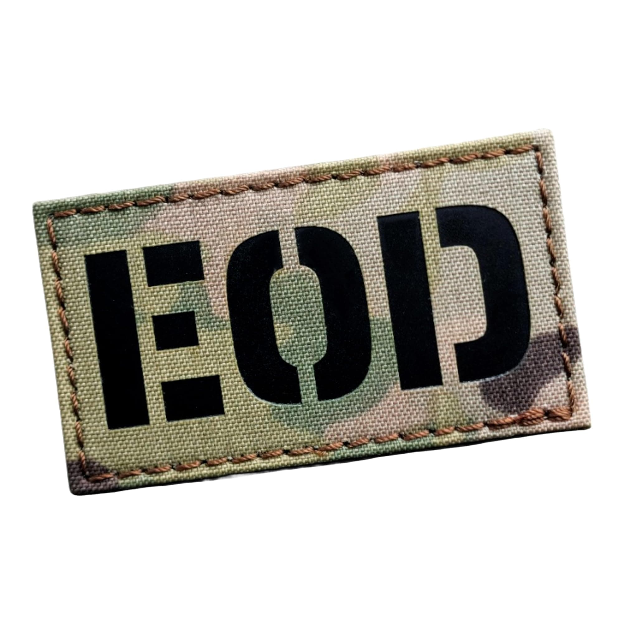 Infrared IR EOD Explosive Ordnance Disposal Bomb Squad 3.5x2 Tactical Morale Hook Patch (Multicam)