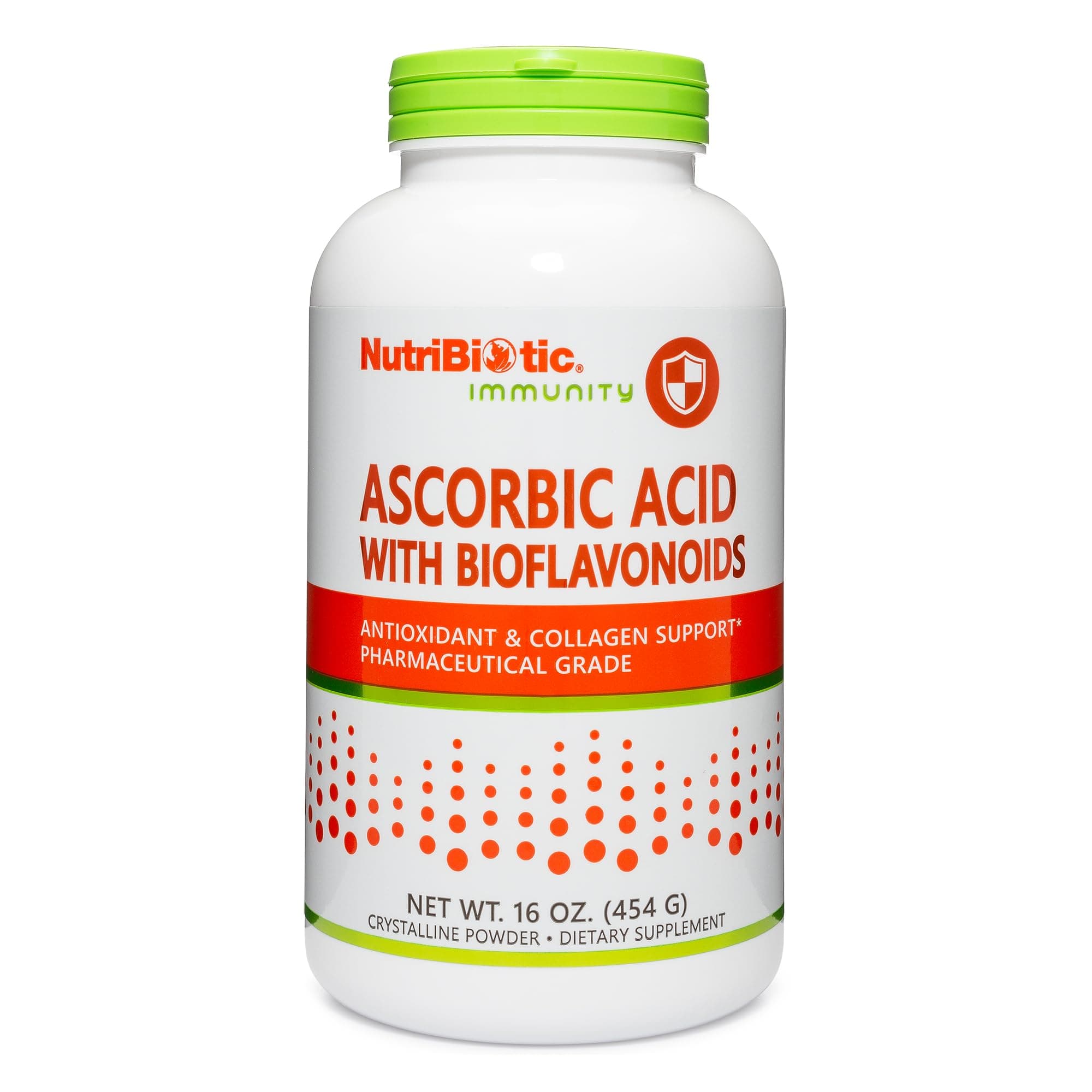 Ascorbic Acid with Bioflavonoids Powder, 16 Oz | Highly Soluble Antioxidant & Collagen Support Supplement | 2000 Mg Vitamin C with Lemon Bioflavonoid Complex | Vegan, Gluten & GMO-Free