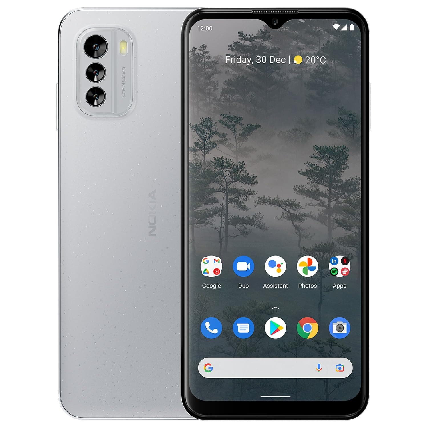 Nokia G60 5G | Android 14 | Dual SIM | Unlocked Smartphone | 6/128GB | 6.58-Inch Screen | 50MP Triple Camera | Ice Gray