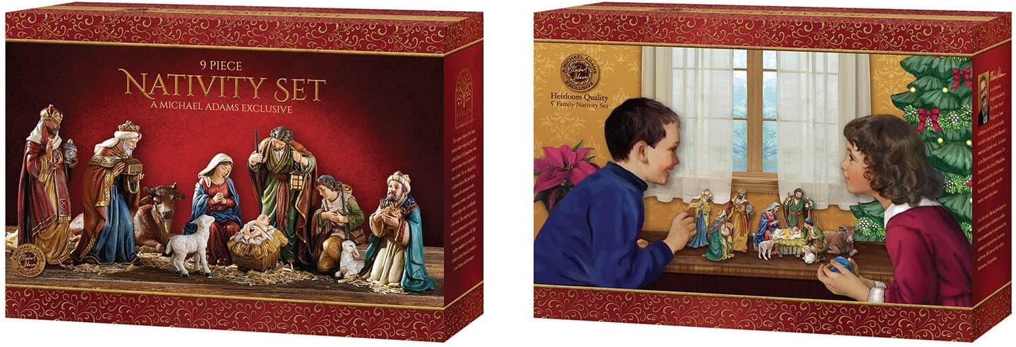Nativity Figurine Set by Michael Adams, 9 Piece
