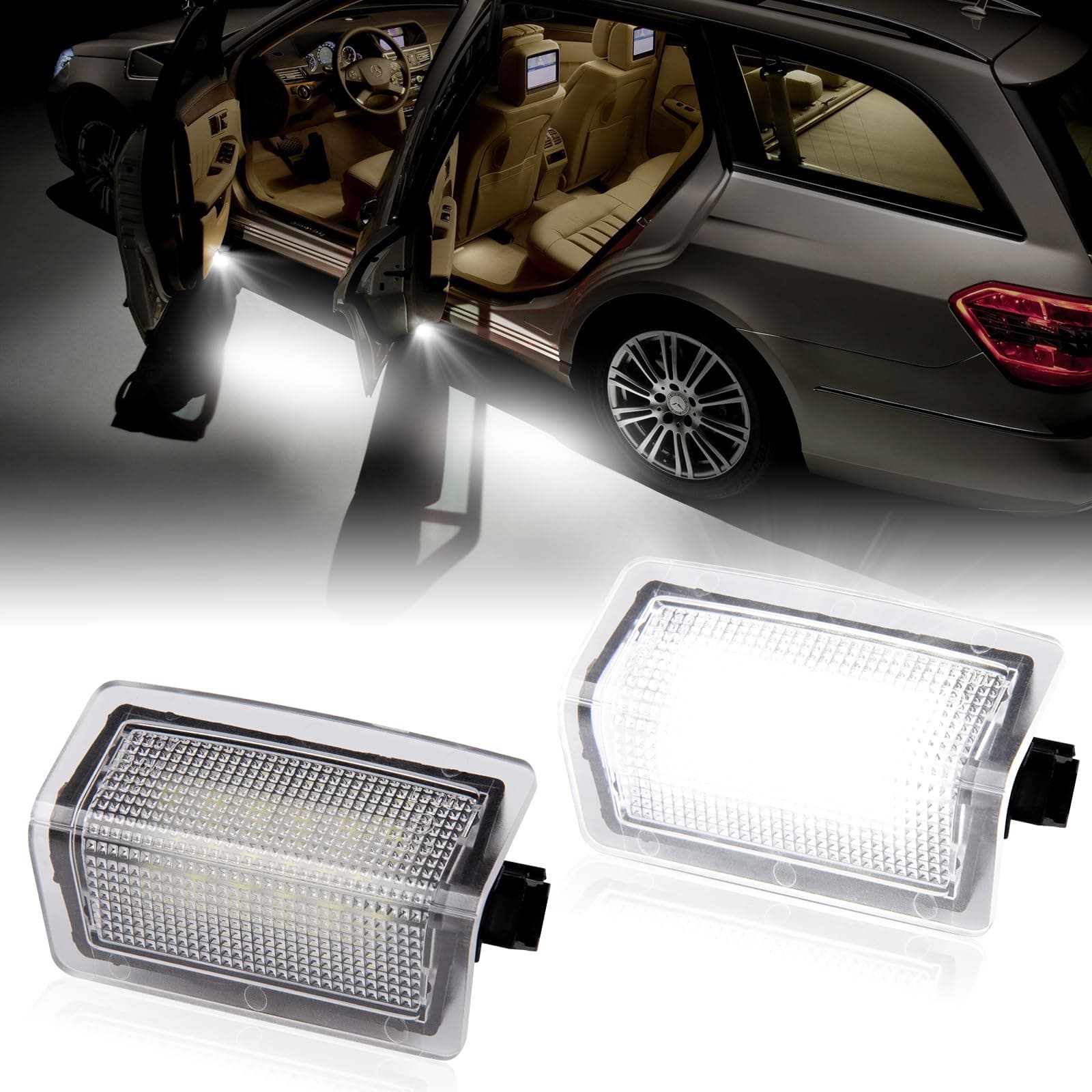 POPMOTORZ Mercedes A-Class W176 / B-Class W246 / E-Class W212 / GL Class X166 / ML Class W166 Door Welcome Light Set of 2