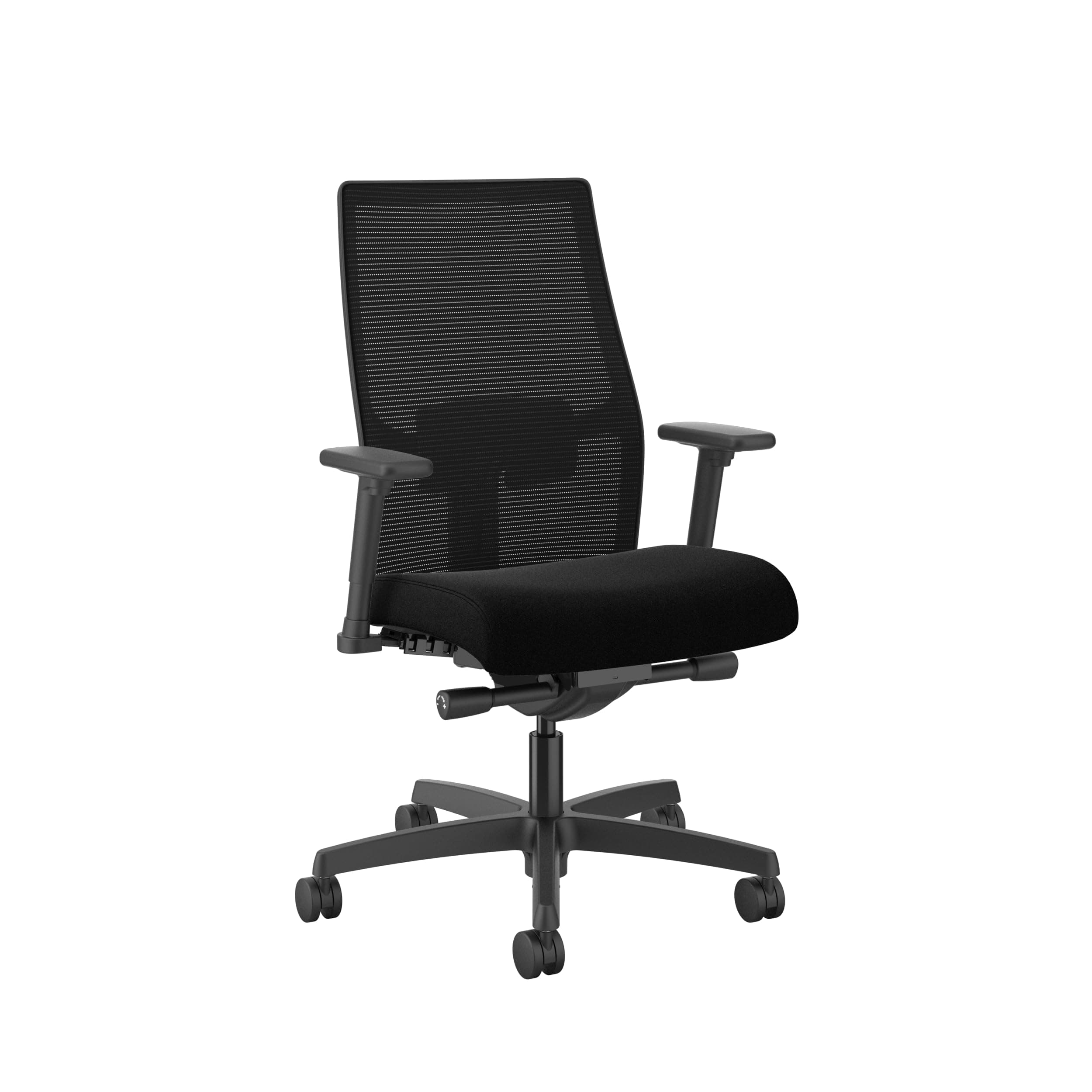 Ignition 2.0 Mid-Back Adjustable Lumbar Work Mesh Computer Chair for Office Desk (Black Fabric)