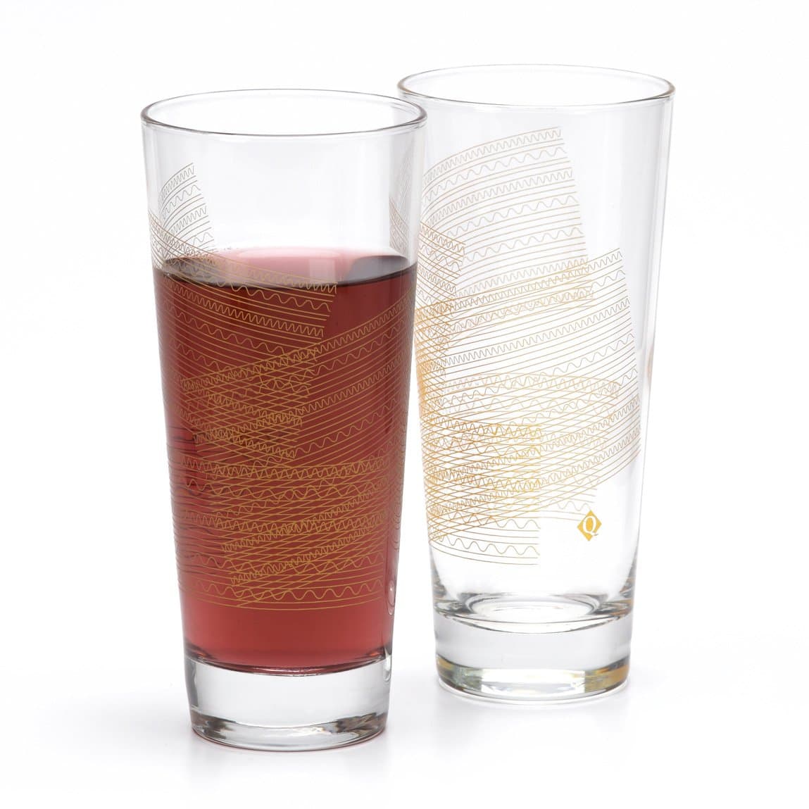 Quench Glassware 2-Pack Gold Melody Drinking Glasses