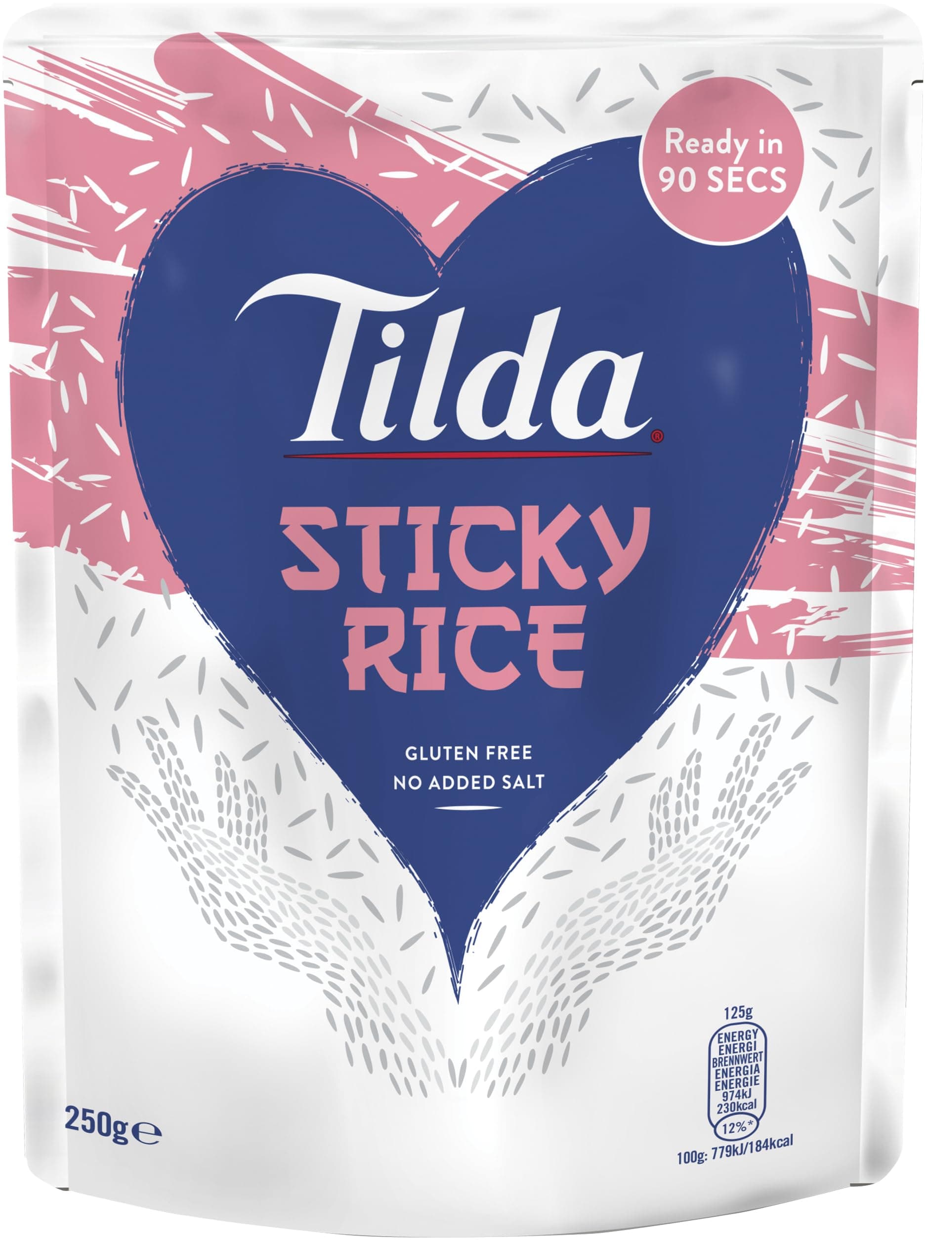 Tilda Microwave Sticky Medium Grain Rice 250g