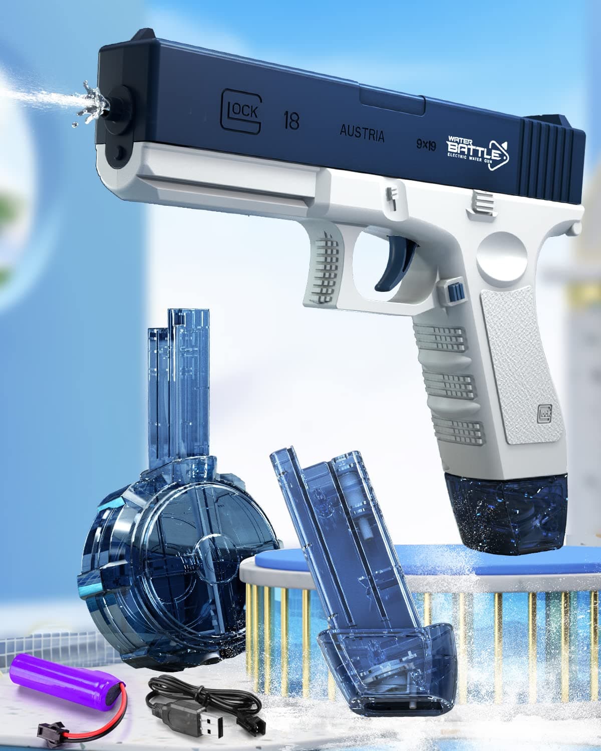 glock water gun-Blue