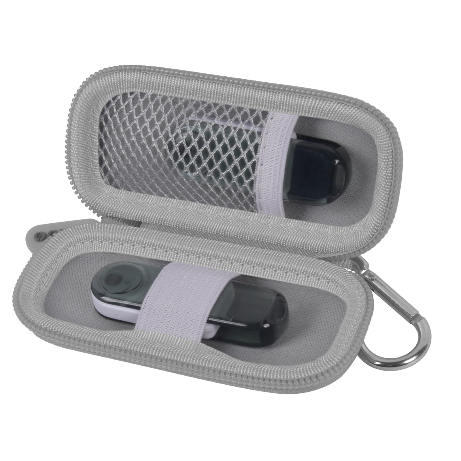 USB Flash Drive Case, SD Card Holder Compatible with Thumb Drive, Memory Cards, SDXC SDHC Storage Bag, Electronic Accessories Organizer for SanDisk for Samsung for Inland (Grey)