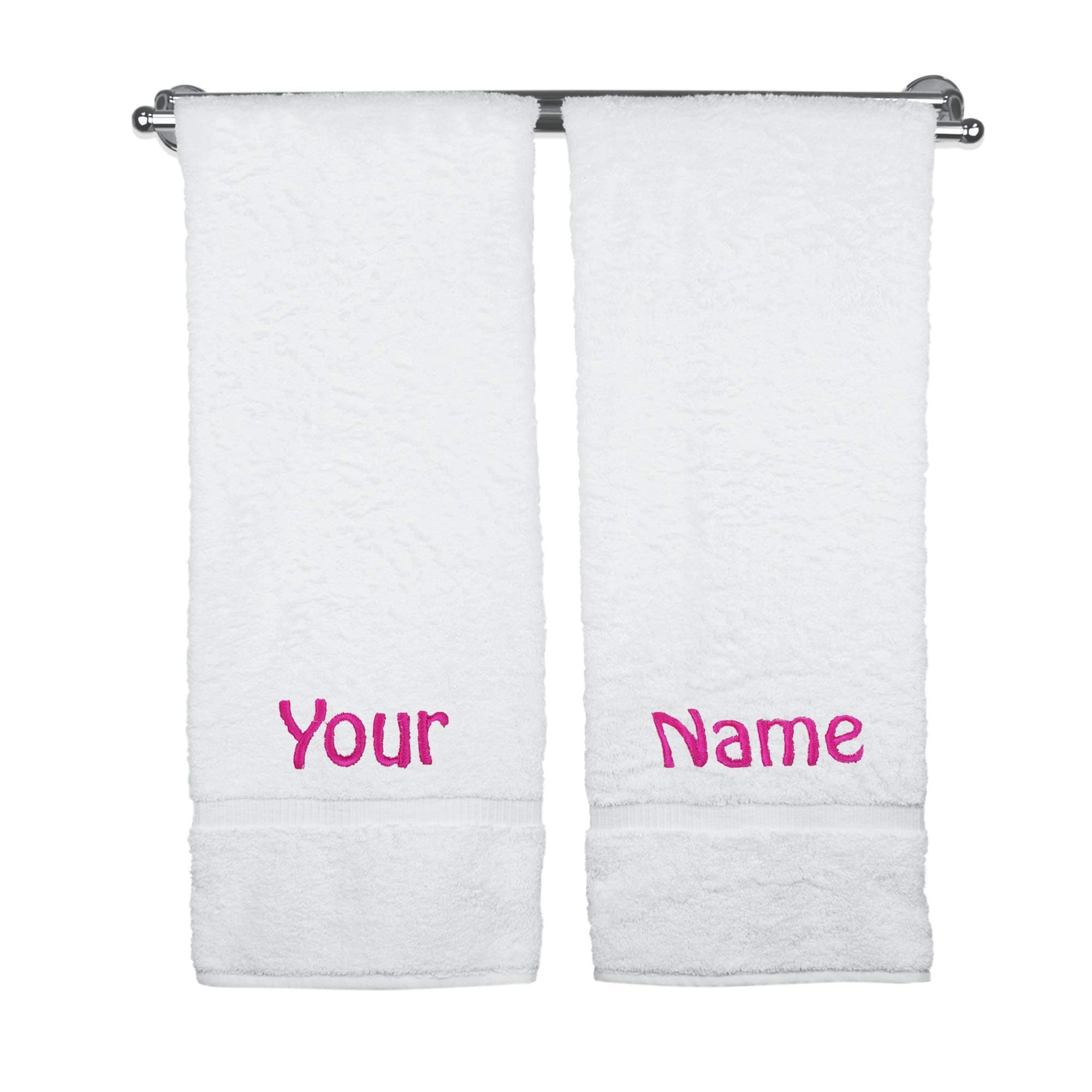 Personalized Name Bath Towels Custom Engagement by Bare Cotton