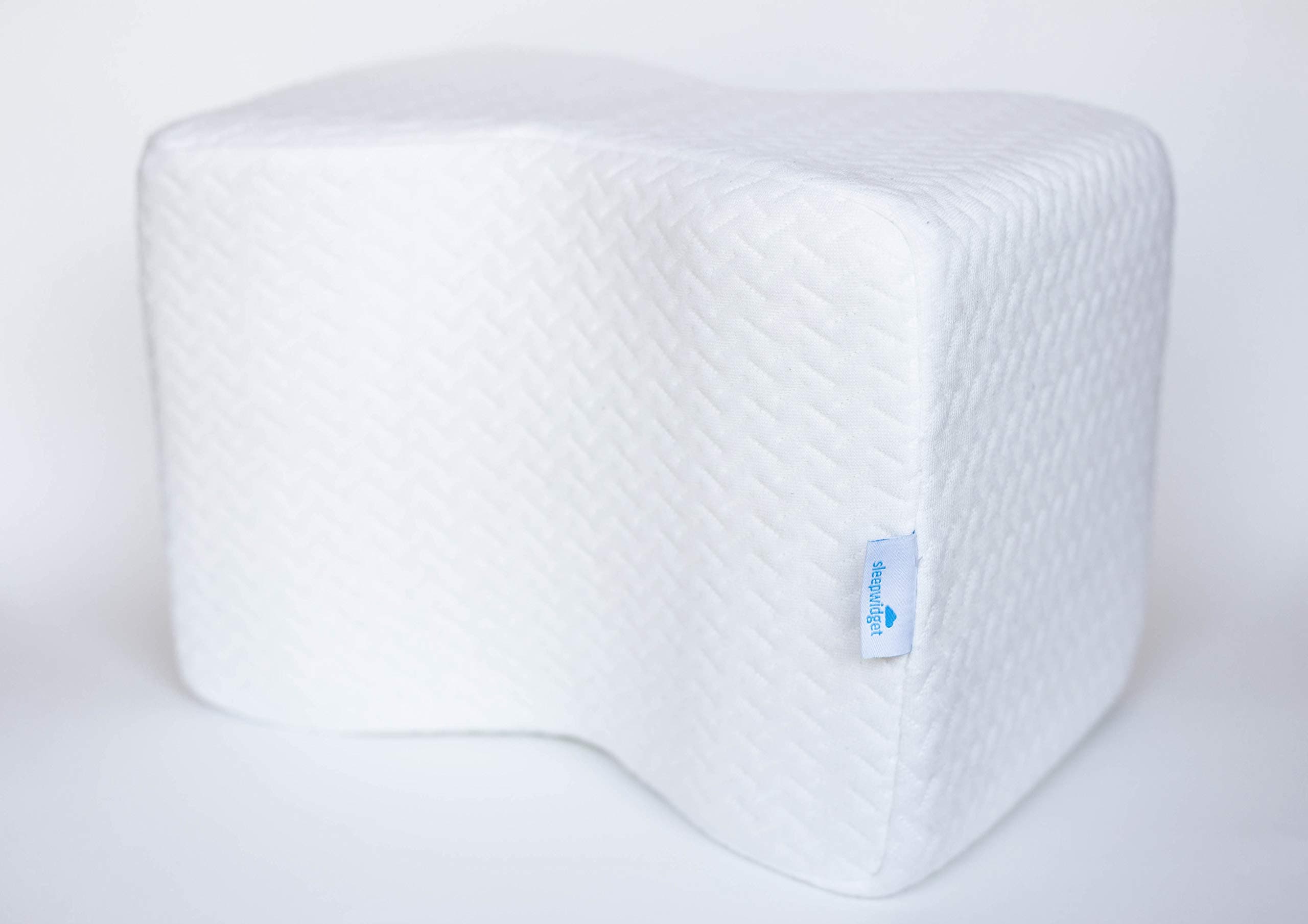 Sleepwidget Memory Foam Knee Pillow Soft Ergonomic Cushion - Contoured for Support - Comfort for Side Sleepers - Relieve Hip and Back Pain - Medical and Maternity Wedge