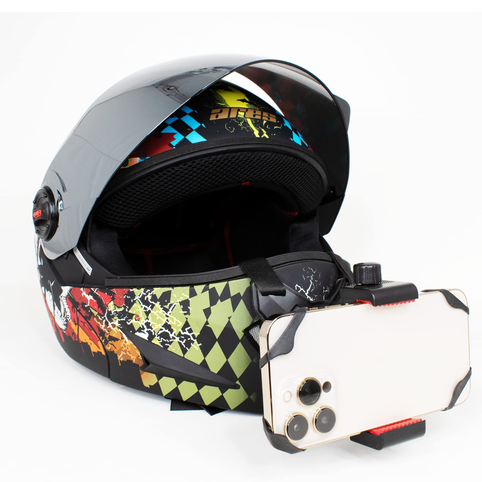 Action Pro Helmet Chin Mount Strap Set Compatible with All Smartphones GoPro Hero 13 12 11 10 9 8 7 6 5 4 SJCAM DJI Osmo YI 4K Eken and All Action Cameras (Made in India)