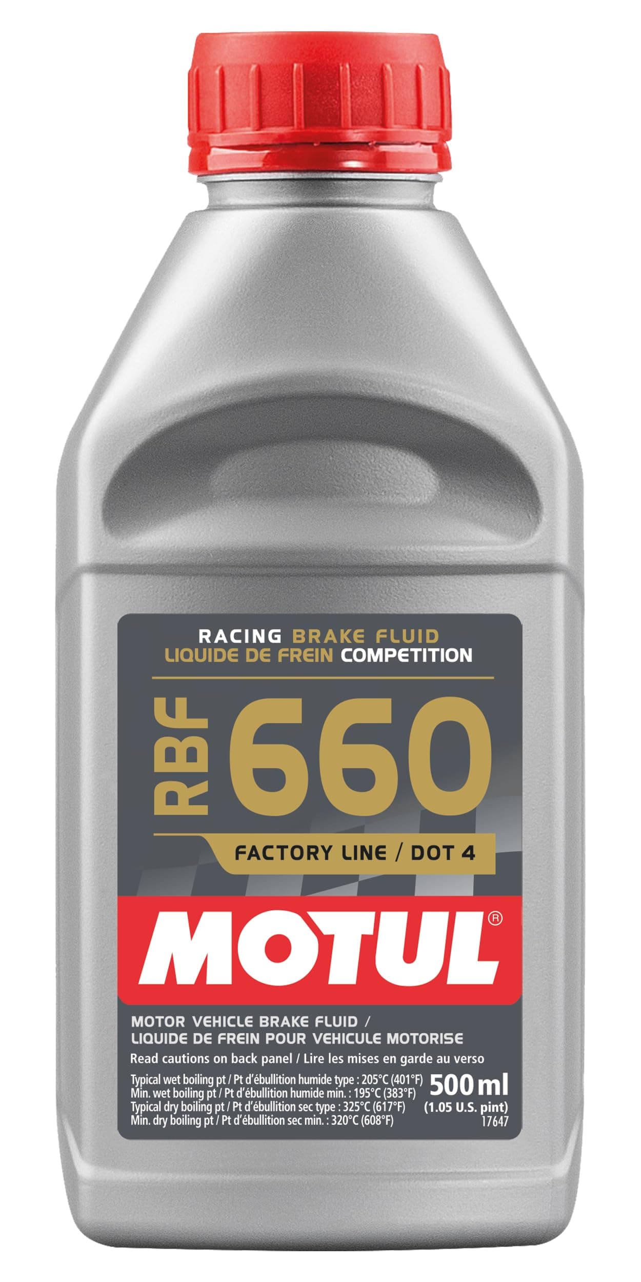 RBF 660 Factory Line Dot-4 100 Percent Synthetic Racing Brake Fluid 500ml (101667)