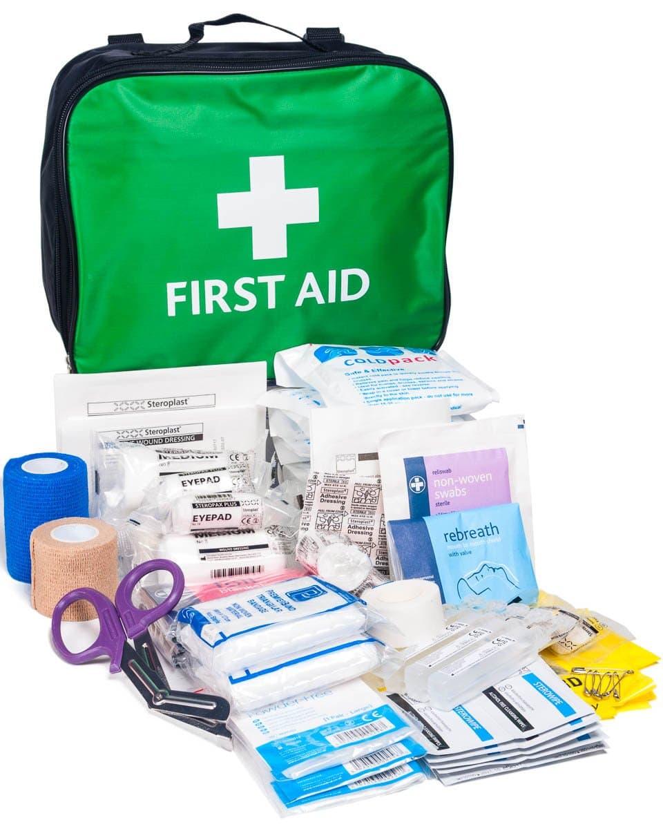 Gym First Aid Kit in Green Bag