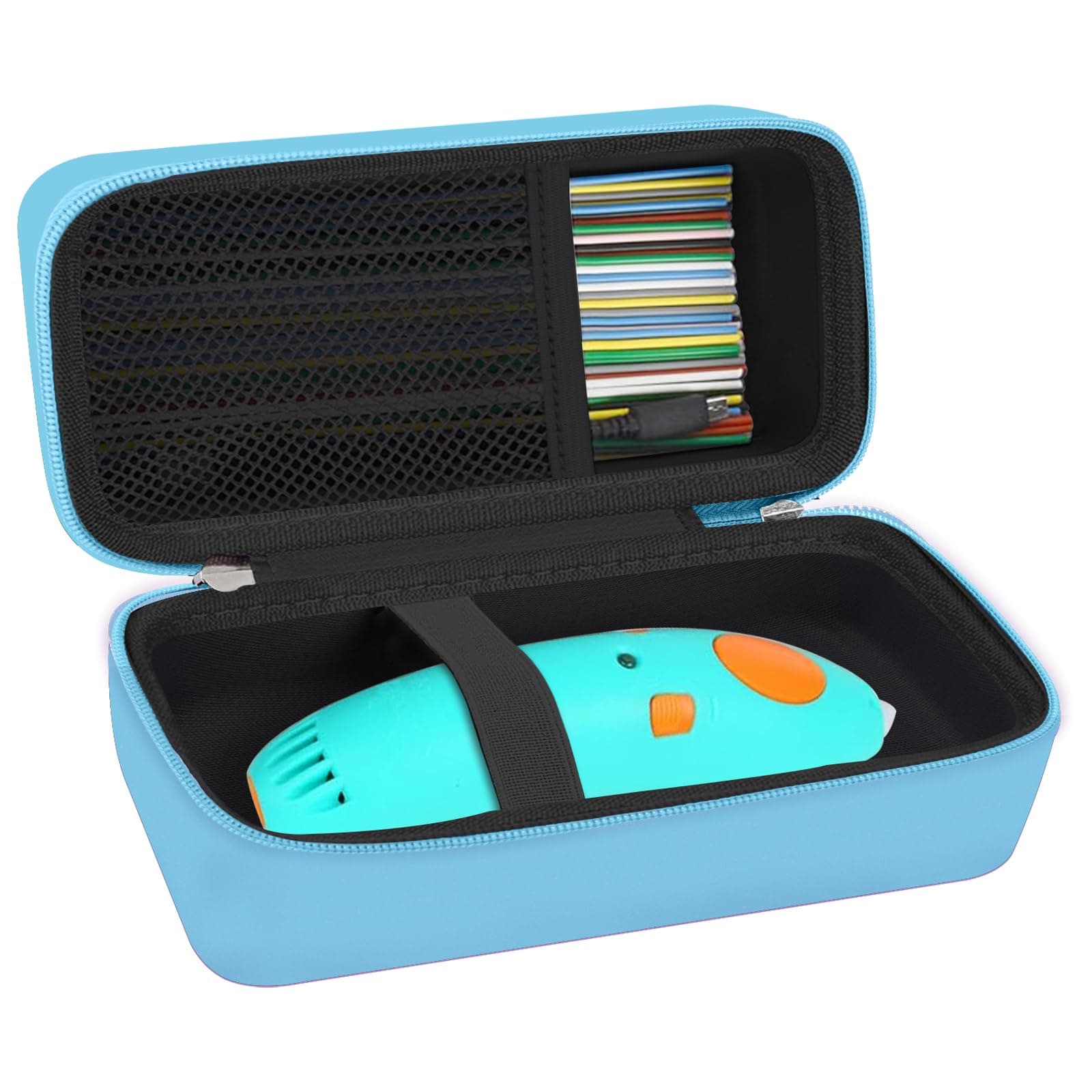 LeayjeenStorage Case Compatible with 3Doodler Start+ Essentialsfor 3D Pen Set for Kids, Fit for 3D Printing Pen Carrying case(Case Only)-Blue