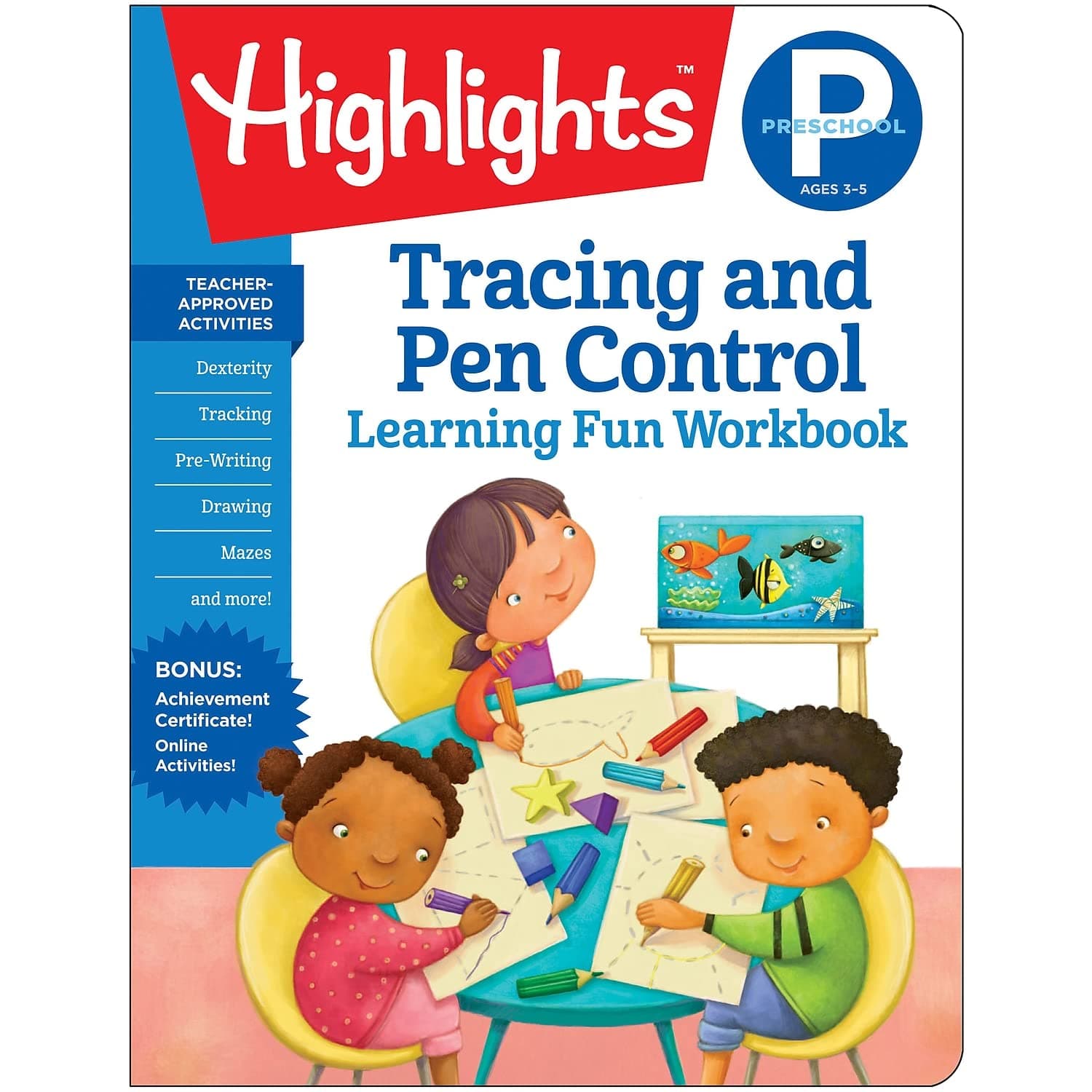 Preschool Learning Fun Workbook: Tracing and Pen Control