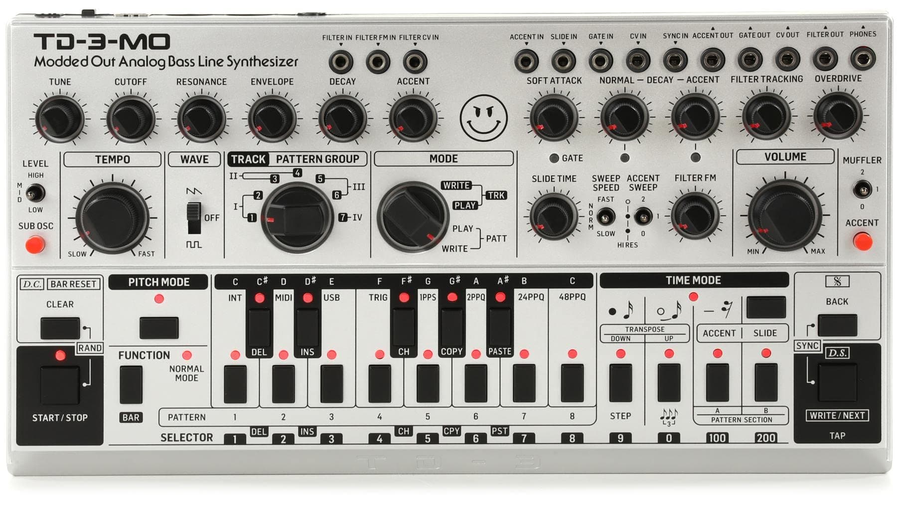 TD-3-MO-SR Analog Bass Line Synthesizer - Silver