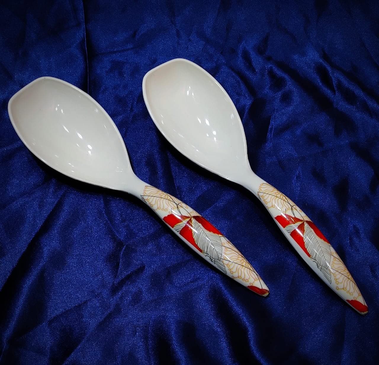 Vemlonscreative hub GENERIC Long Handled Sarving Spoon Melamine, Tableware, Set of 3 Piece