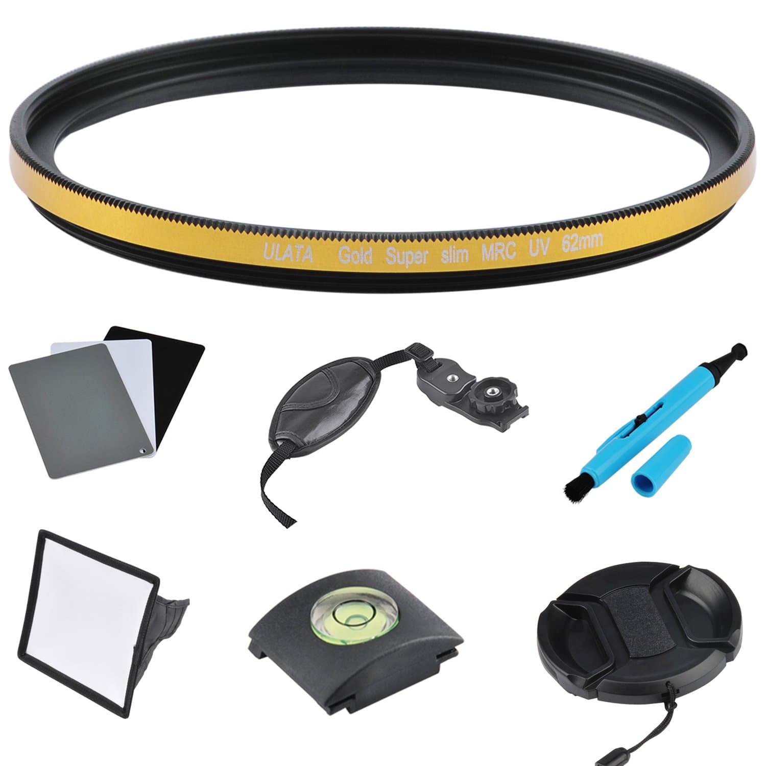 ULATA 62mm UV Filter Super Slim MRC UV Filter Kit For NIKON COOLPIX A10 B700 A900 A100 P900S AW130S S9900S S7000 For Nikon 1 J5 V3 AW1 Digital Camera Gold