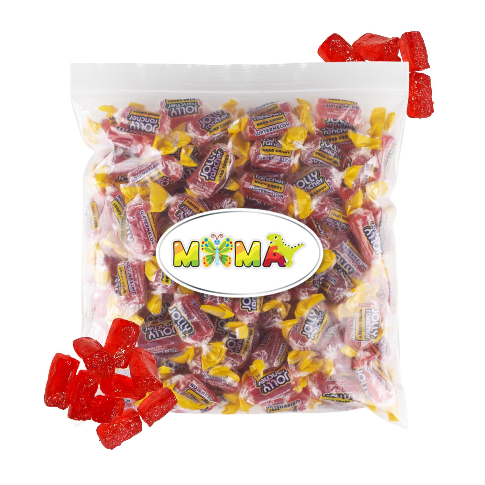 Bulk Watermelon Hard Candy Bulk Bag 1.5 lbs – Made from Jolly Rancher Candy – Repackaged by Mima Mima – Easter Candy, Easter Basket Stuffers & Fillers