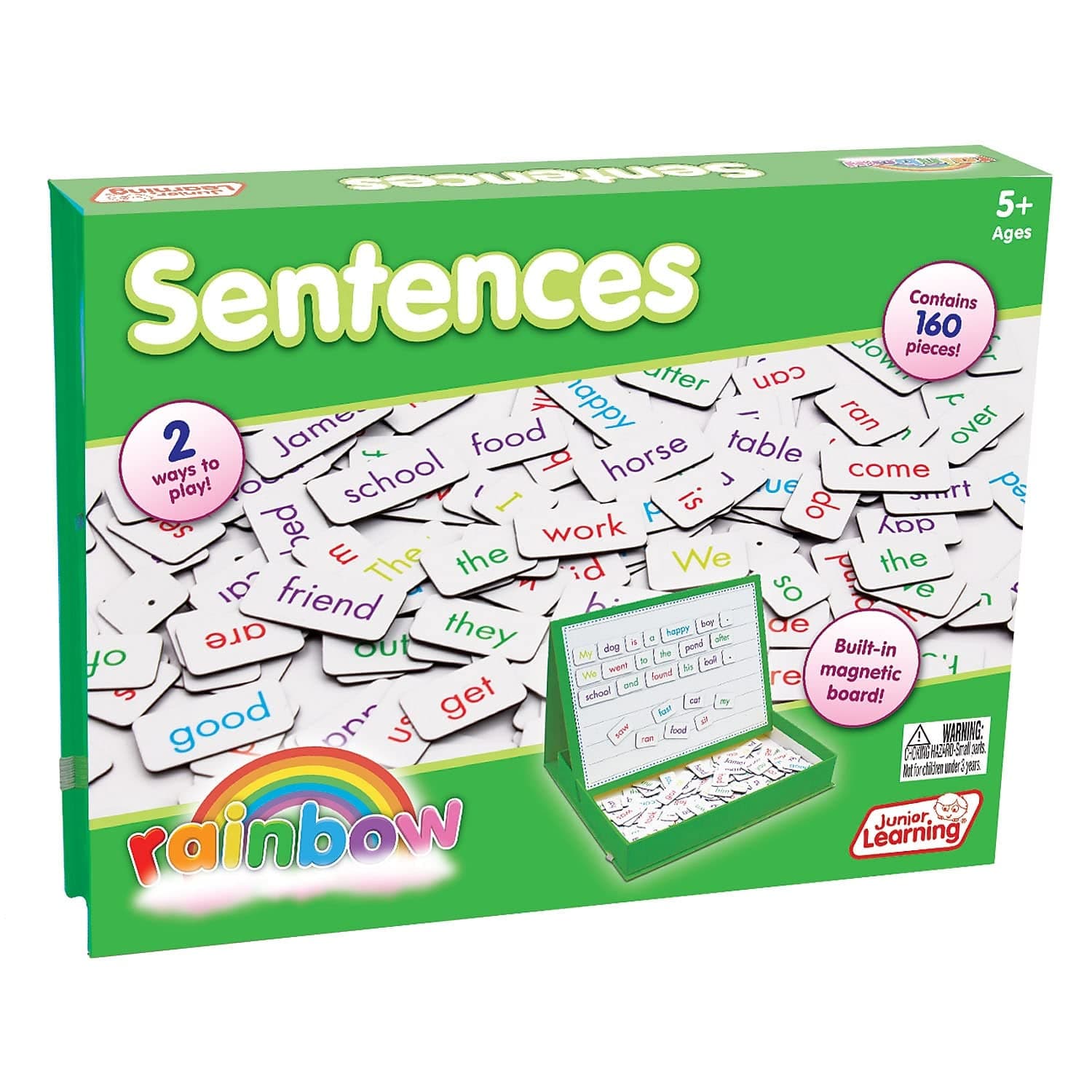 Junior Learning Rainbow Sentences, 160 Pieces