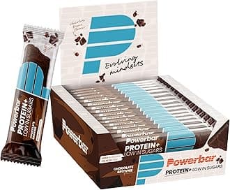 Protein Plus - Low Sugar - Chocolate Brownie - 16x35g - High Protein Low Sugar Bars - Palm Oil Free