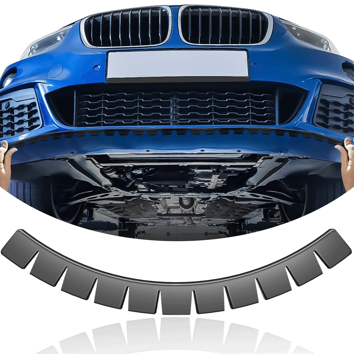 2 Pack Bumper Guard for Cars Carbon Fiber Front Bumper Protector Luxury car for Cars Anti-Scratch Bumper Scrape Guard Skid Plate DIY Kit Bumper Buddy