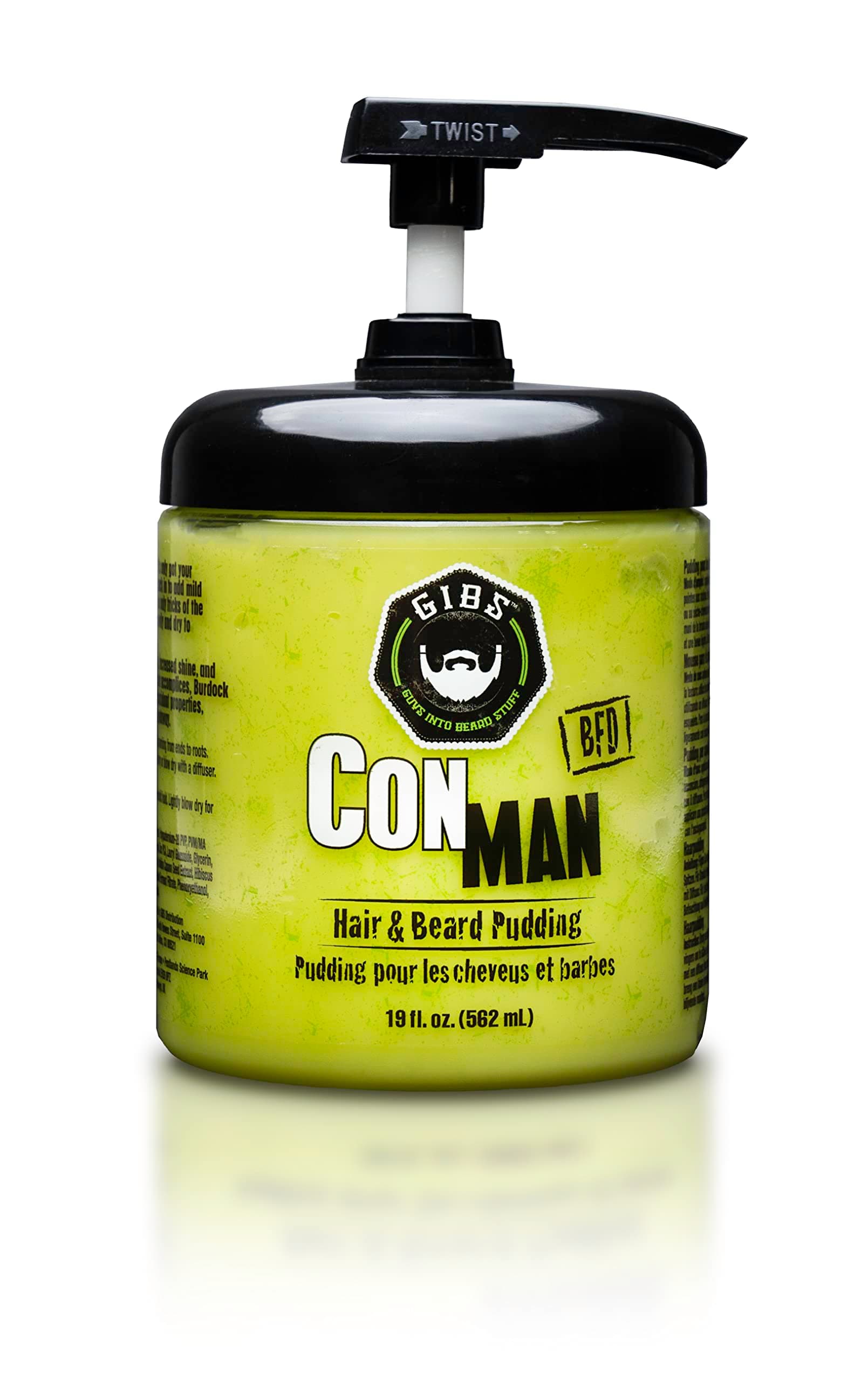 Con Man Hair & Beard Pudding, 19 Fl Oz