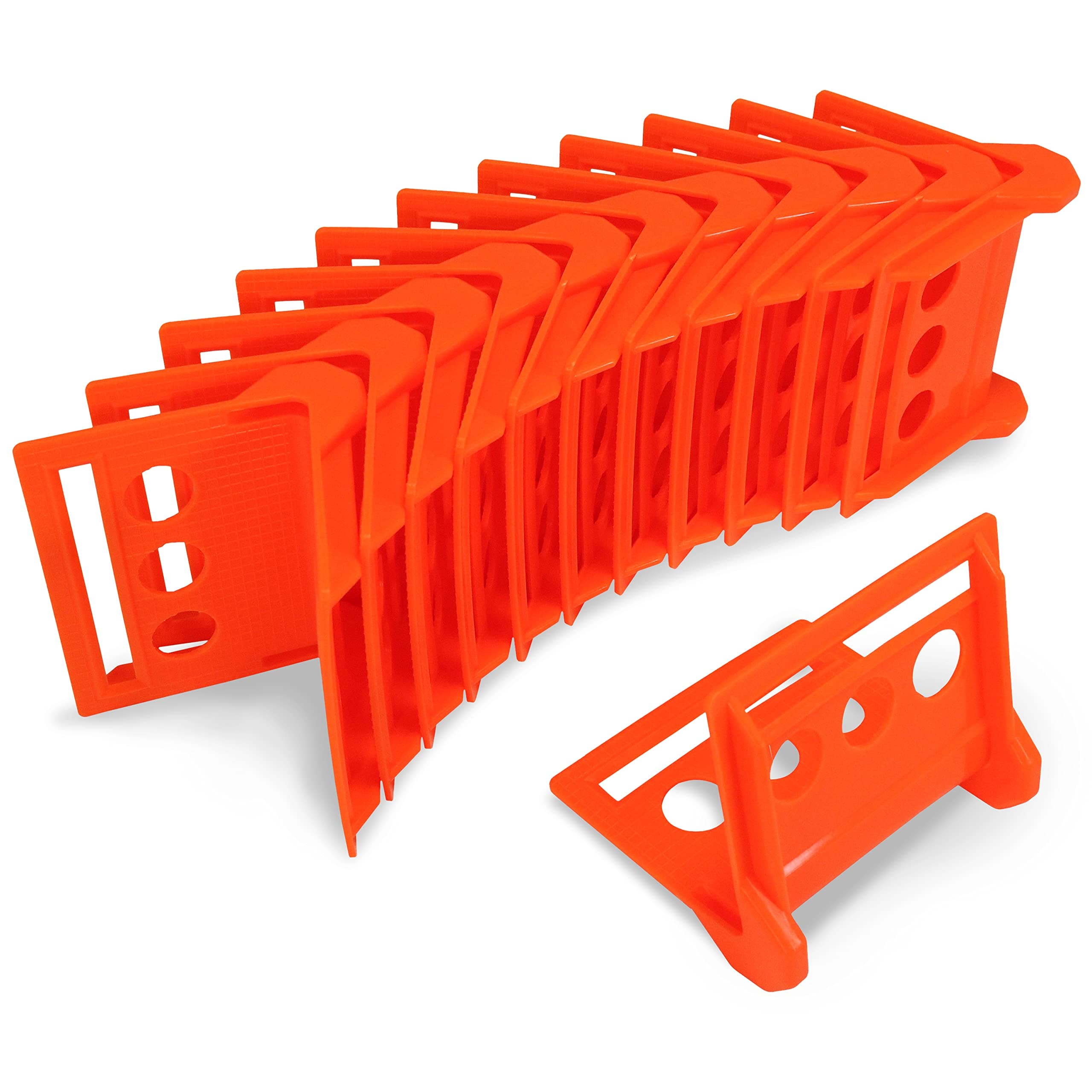 12 Pack Ratchet Strap Plastic Corner Protectors - Durable Edge Protectors for Flatbed, Ideal for Hotshot Trucking, 4-inch Strap Edge Protector for Secure Tie Downs and Cargo Straps