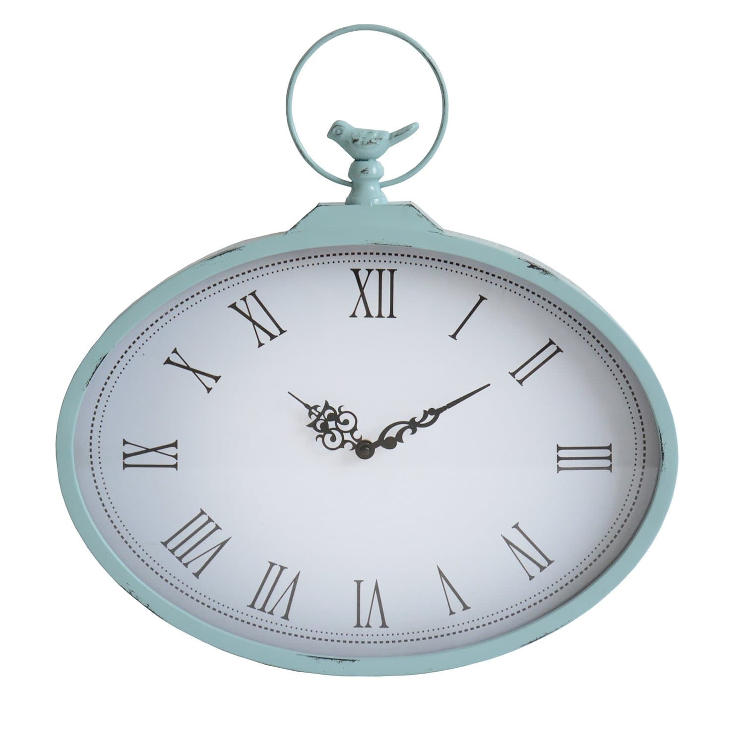 Tottenham Light Blue Rustic Pocket Watch Wall Clock