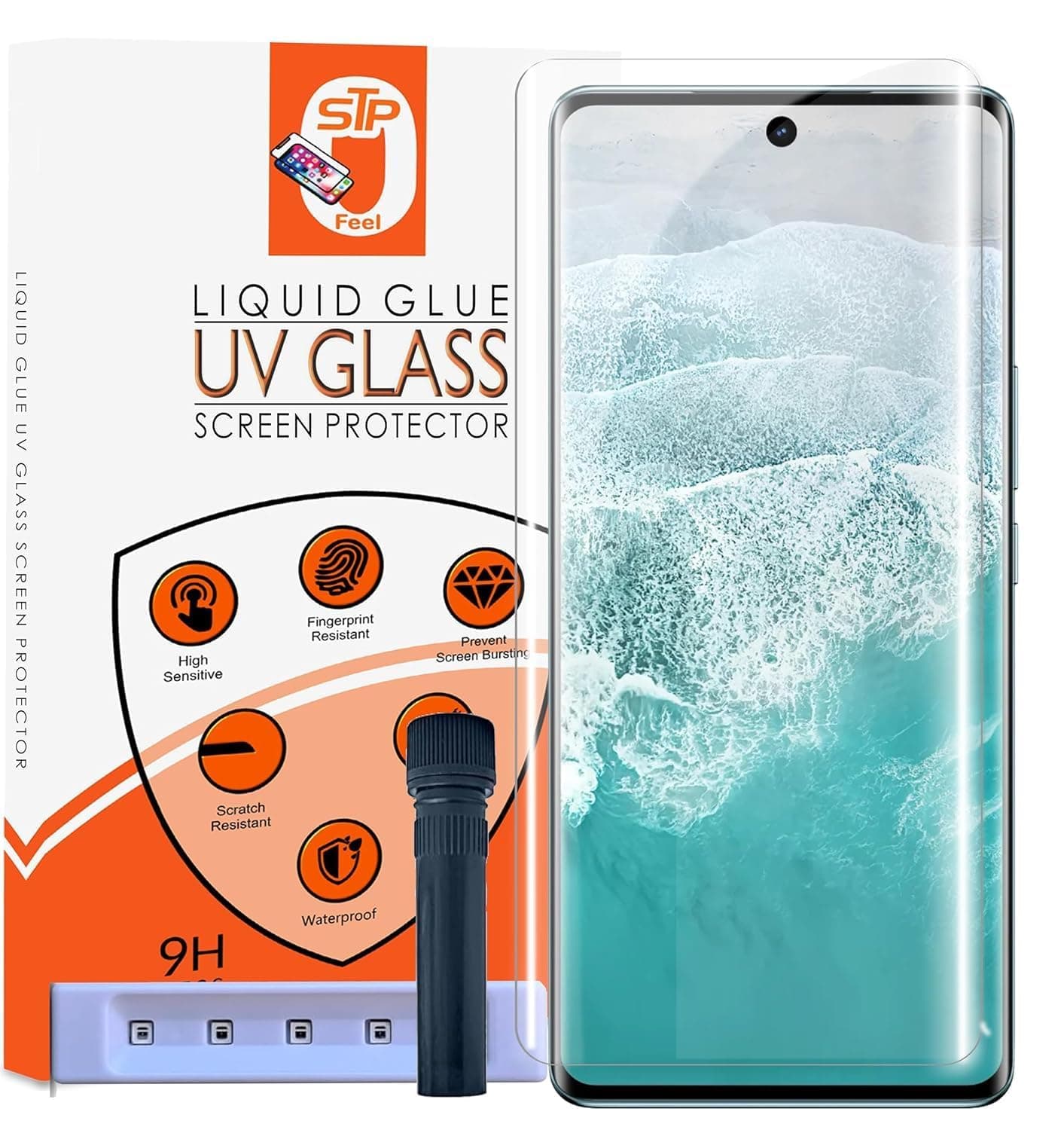 UV HD+ Tempered Glass Screen Protector Guard Compatible For Redmi Note 14 Pro 5G / Note 14 Pro+ Plus 5G (6.67 Inch, Pack of 1) Full Adhesive UV Curved Case Friendly HD+ Clarity