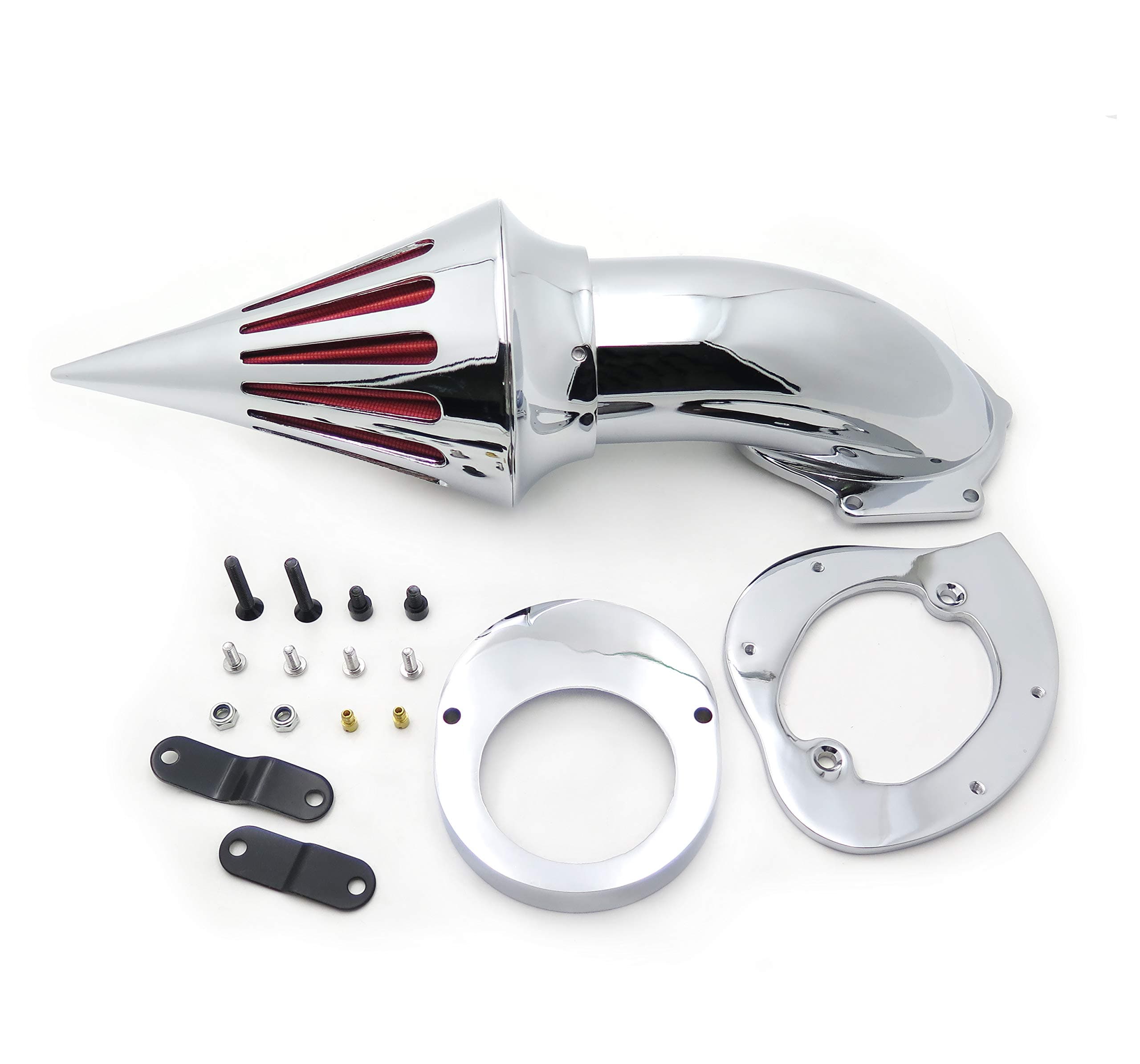 HTTMT MT225-004-CD Chrome Air Cleaner Kits Intake Filter Compatible with 1986-2012 Vstar V-Star 650