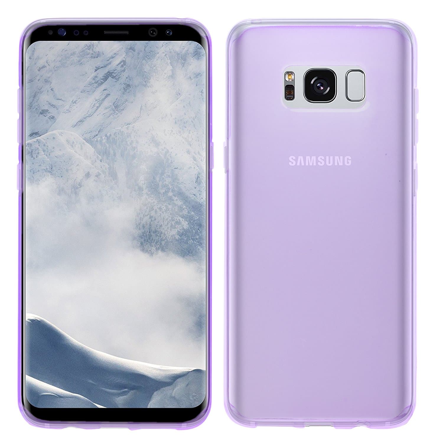EUGO Samsung Galaxy S8 Case Plus, bumper senior TPU silicone mobile phone Case for the Samsung Galaxy S8 Plus - Transparent Purple