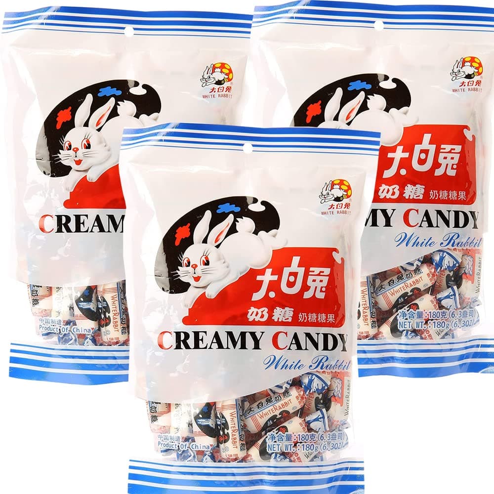 White Rabbit Creamy Candy 180g/6.3oz 3 pack ，Packed and Shipped By Eelicious's Affiliated Company