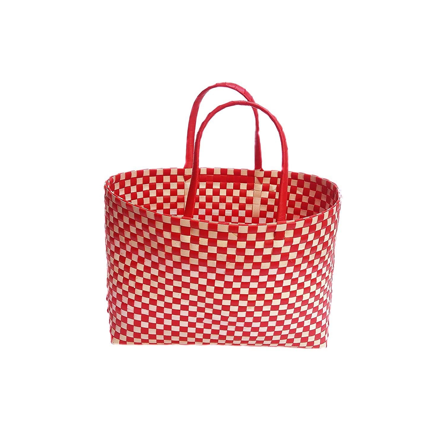 Wire Basket - Shopping Plastic Basket with Handle - Multipurpose Storage Basket - Picnic Plastic Basket - Storage Basket for Kitchen, Vegetable and Fruits