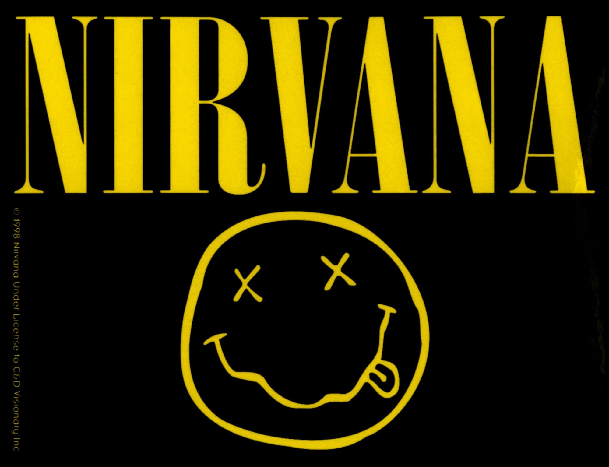 Nirvana - Black & Yellow Smiley Logo - Sticker / Decal