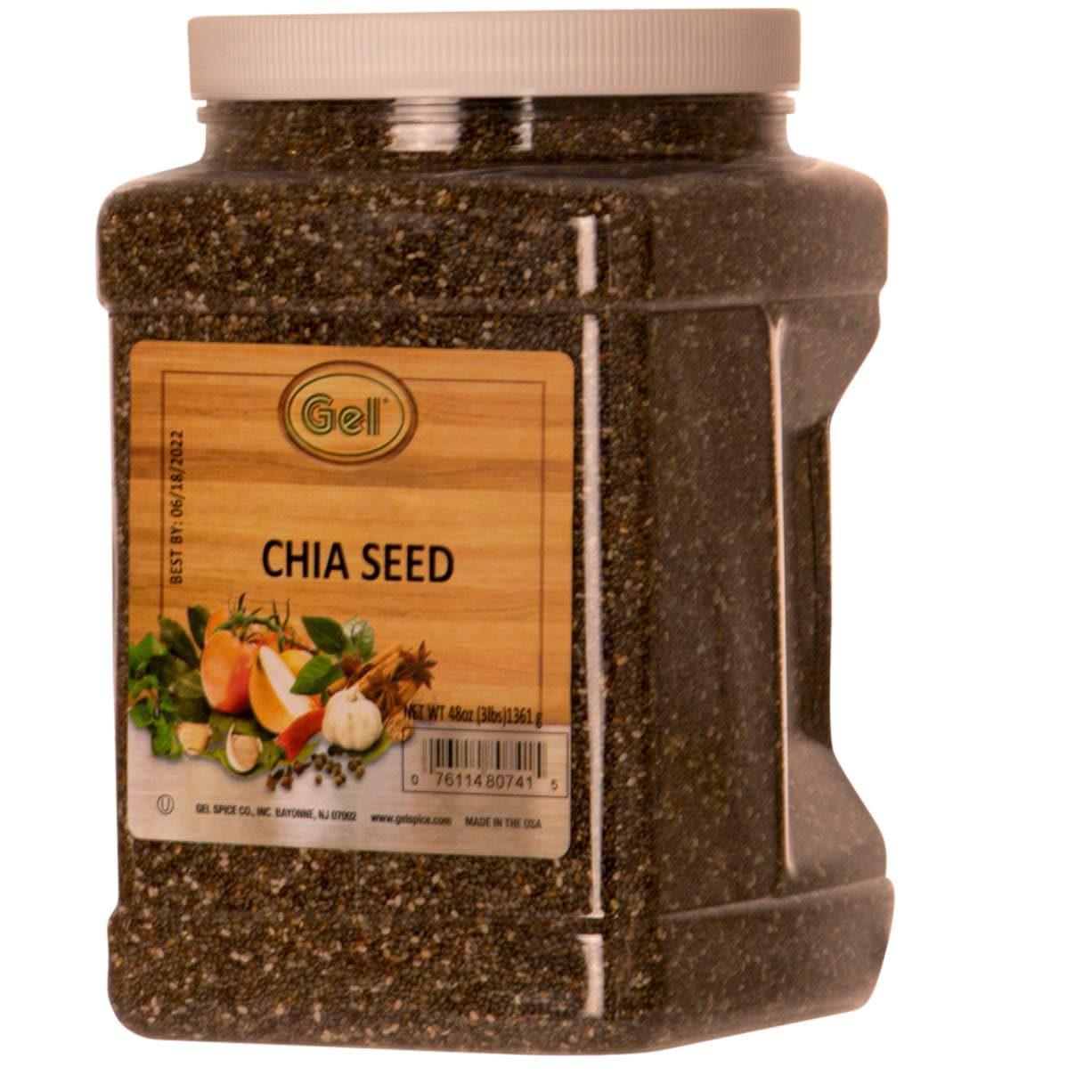Gel Spice Chia Seeds Bulk Size 3 Pound