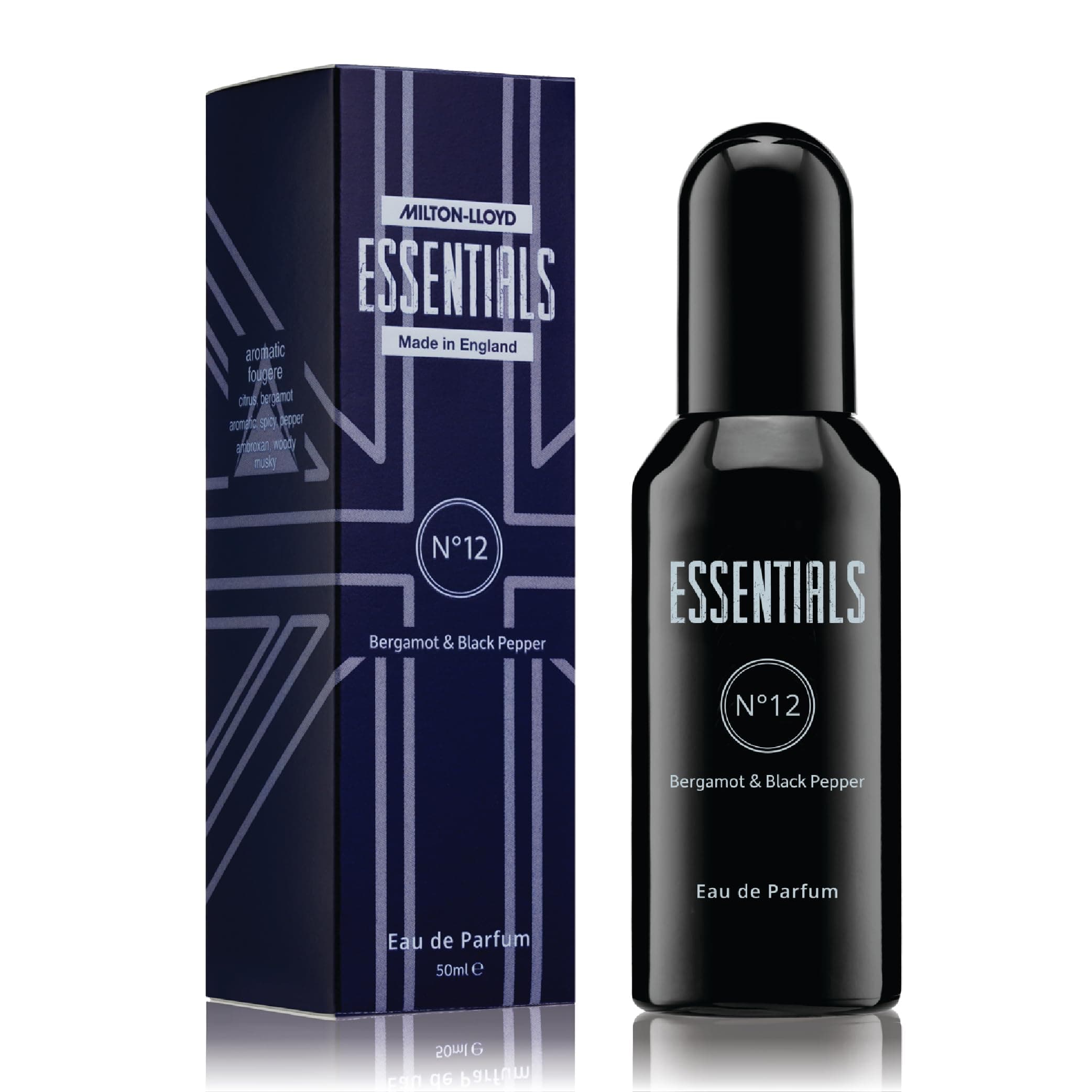 ESSENTIALS No 12 Perfume for Men. 50ml Eau de Parfum Men, Luxury Fragrance - Mens Aftershave, Long Lasting Fragrance by Milton-Lloyd