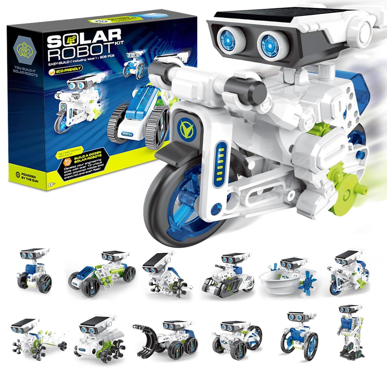 12 in 1 Solar Robot Kit, Education Science Experiment Kits for Kids Ages 8-12, STEM Projects for Kids, DIY Building Toy Set & Science Kits for Boys & Girls Birthday