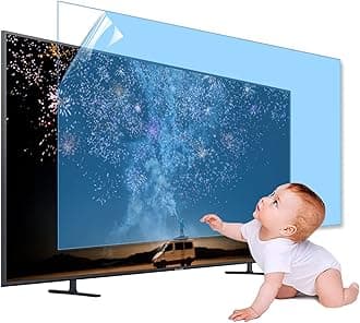 XRRX 43-65 Inch TV Screen Protector, Frosted Matte Anti Glare Outdoor/Indoor Anti Blue LightDustproof Filter Film, Relieve Eye Strain and Sleep Better, for LCD、LED、4K OLED / 65in 1440x809mm