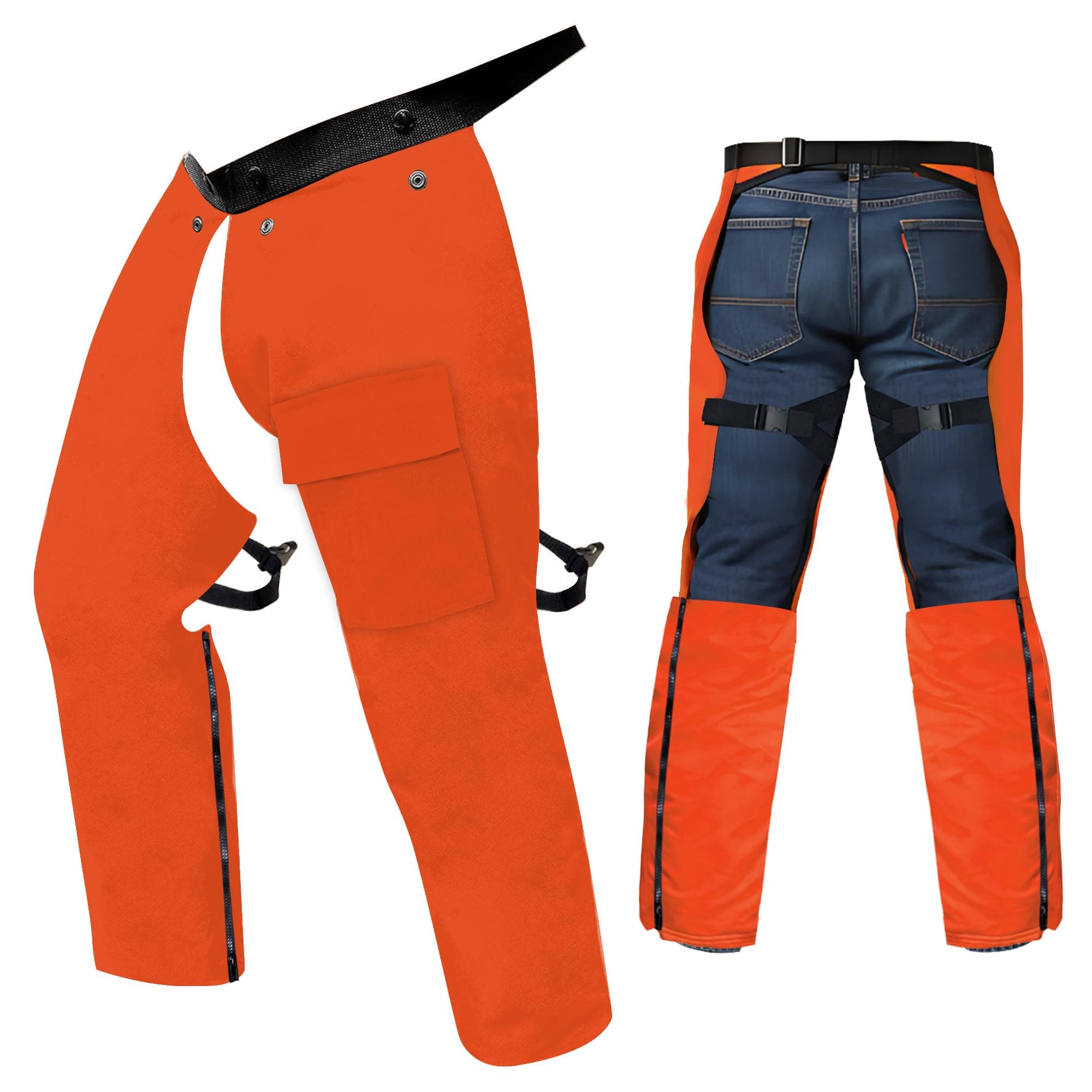 Trimmer Chaps for Men | Protective Gear | Not for Use as Chainsaw Chaps | Men's Work Utility & Safety Pants | Apron Style, Adjustable Belt