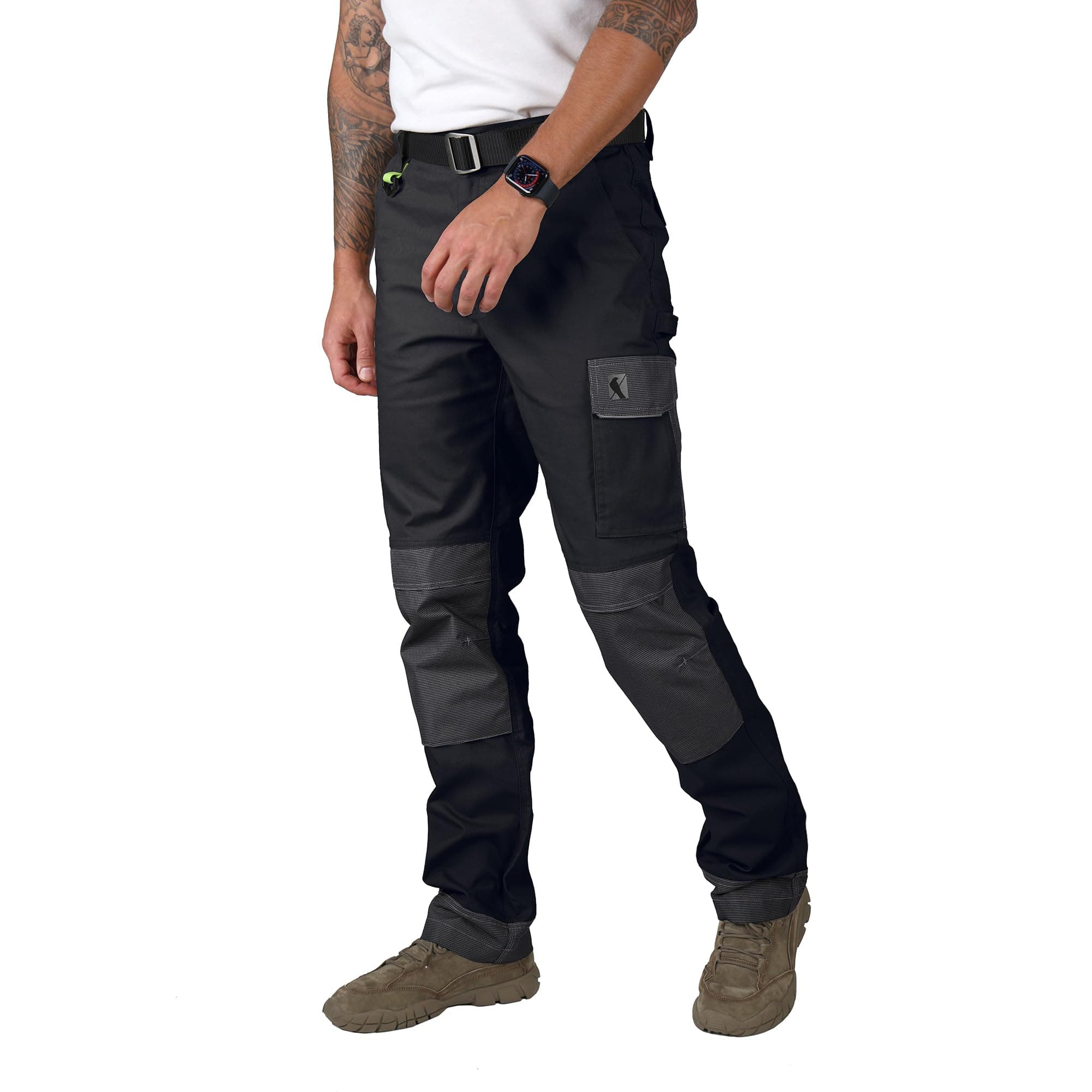 Men's Cargo Construction Flex Work Pant for Men Double Knee Reinforcement Stretch Elastic Waistband Tactical Pants