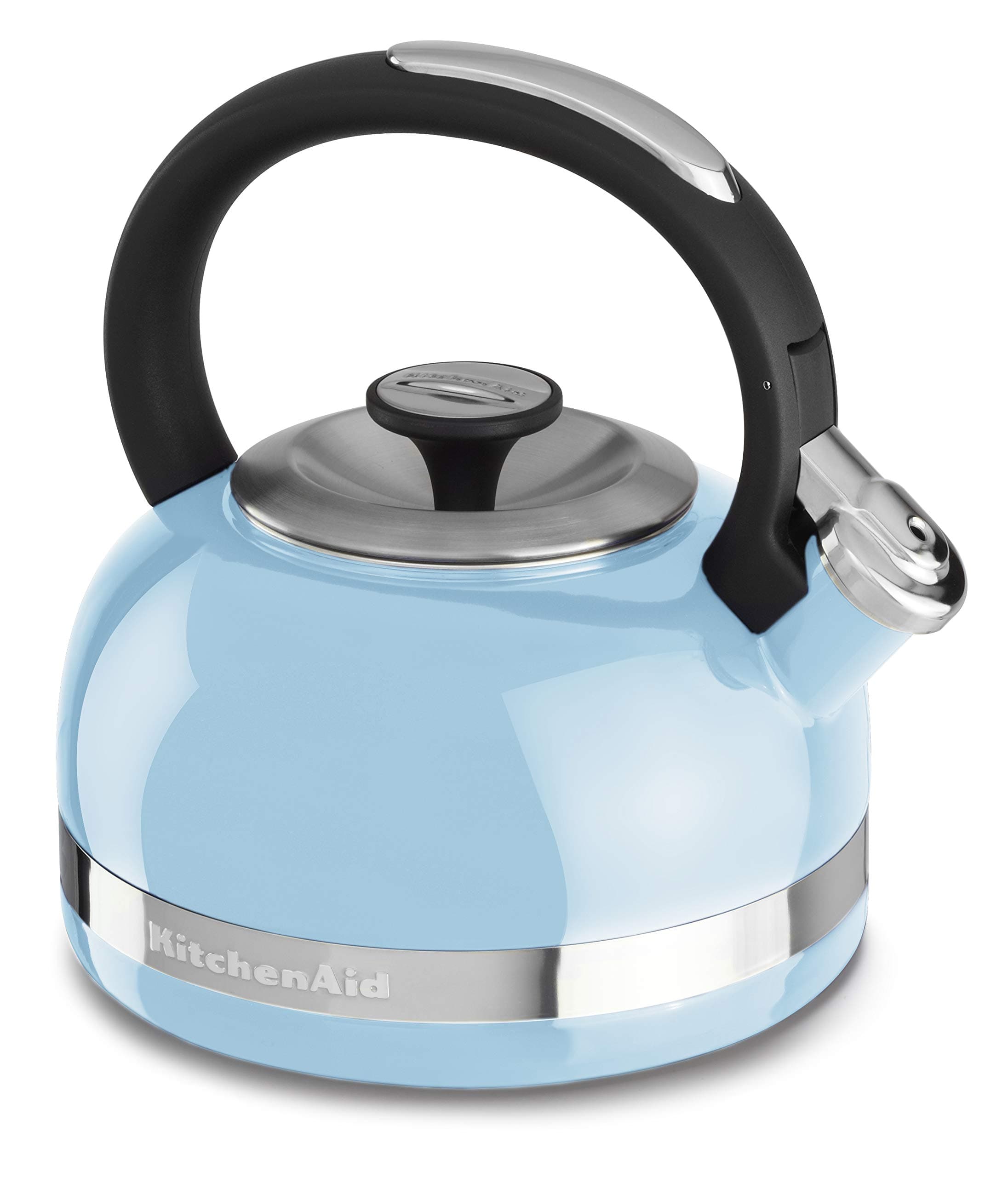 KitchenAid KTEN20DBEU 2.0-Quart Kettle with Full Handle and Trim Band Stovetop, Porcelain, Cameo Blue
