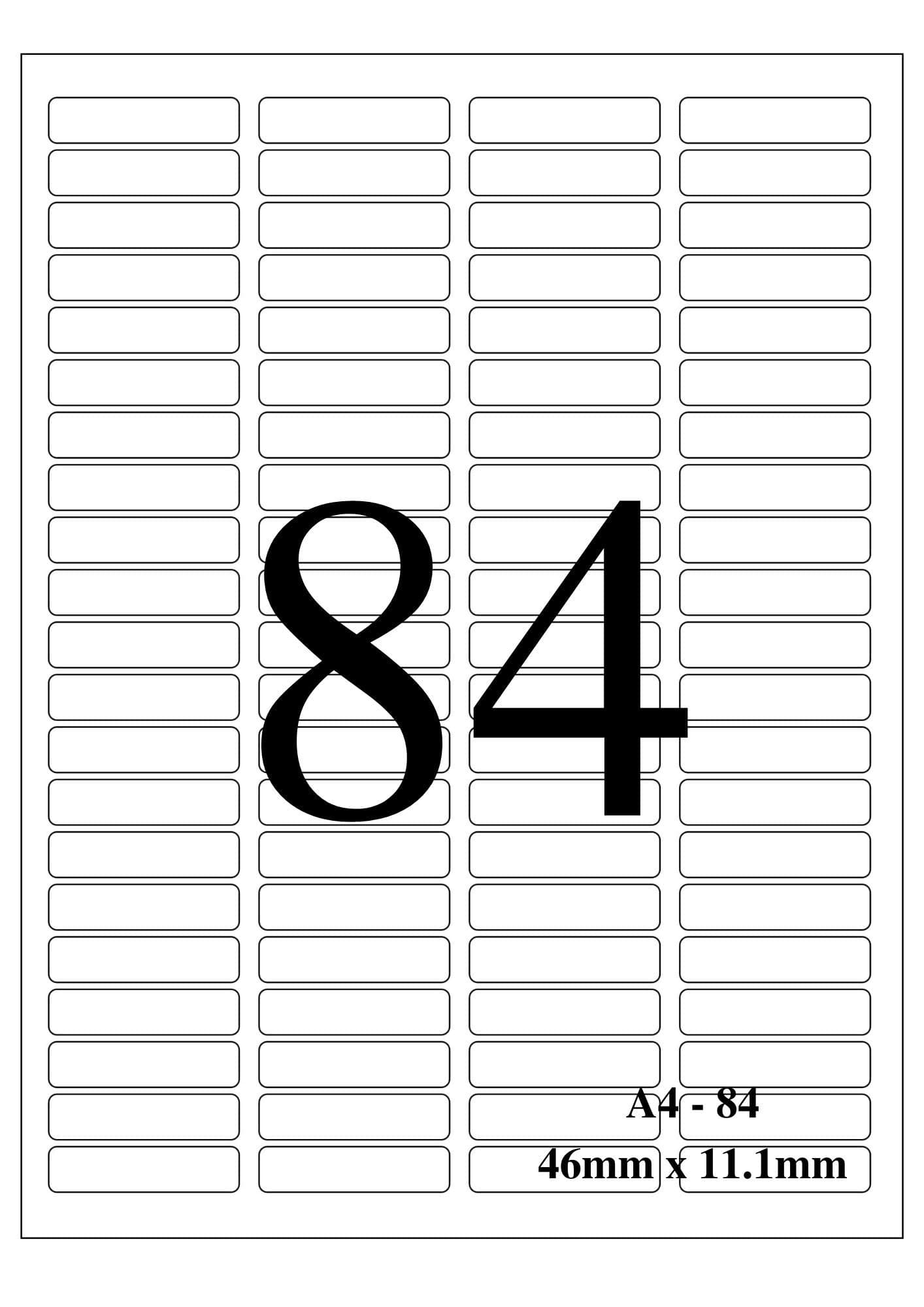 True-Ally A4 Size White Self Adhesive Label/Sticker for Printer (Inkjet/Copier/Laser) - 84 Sticker Per Sheet - 100 Sheets Pack (A4ST84-100 Sheets)