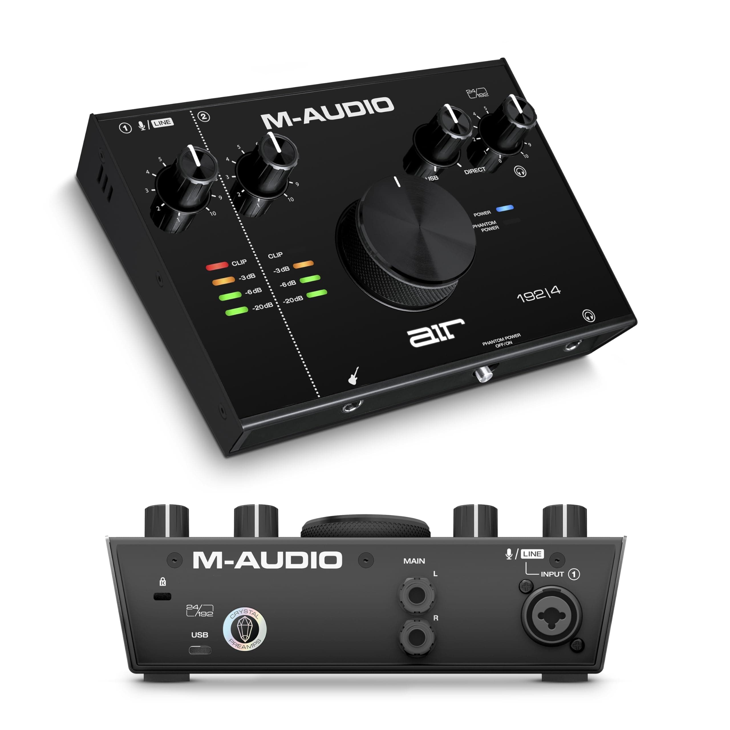 M-AUDIO AIR 192x4 USB-C Audio Interface for Recording, Podcasting, Streaming with Studio Quality Sound, 1 XLR in and Music Production Software