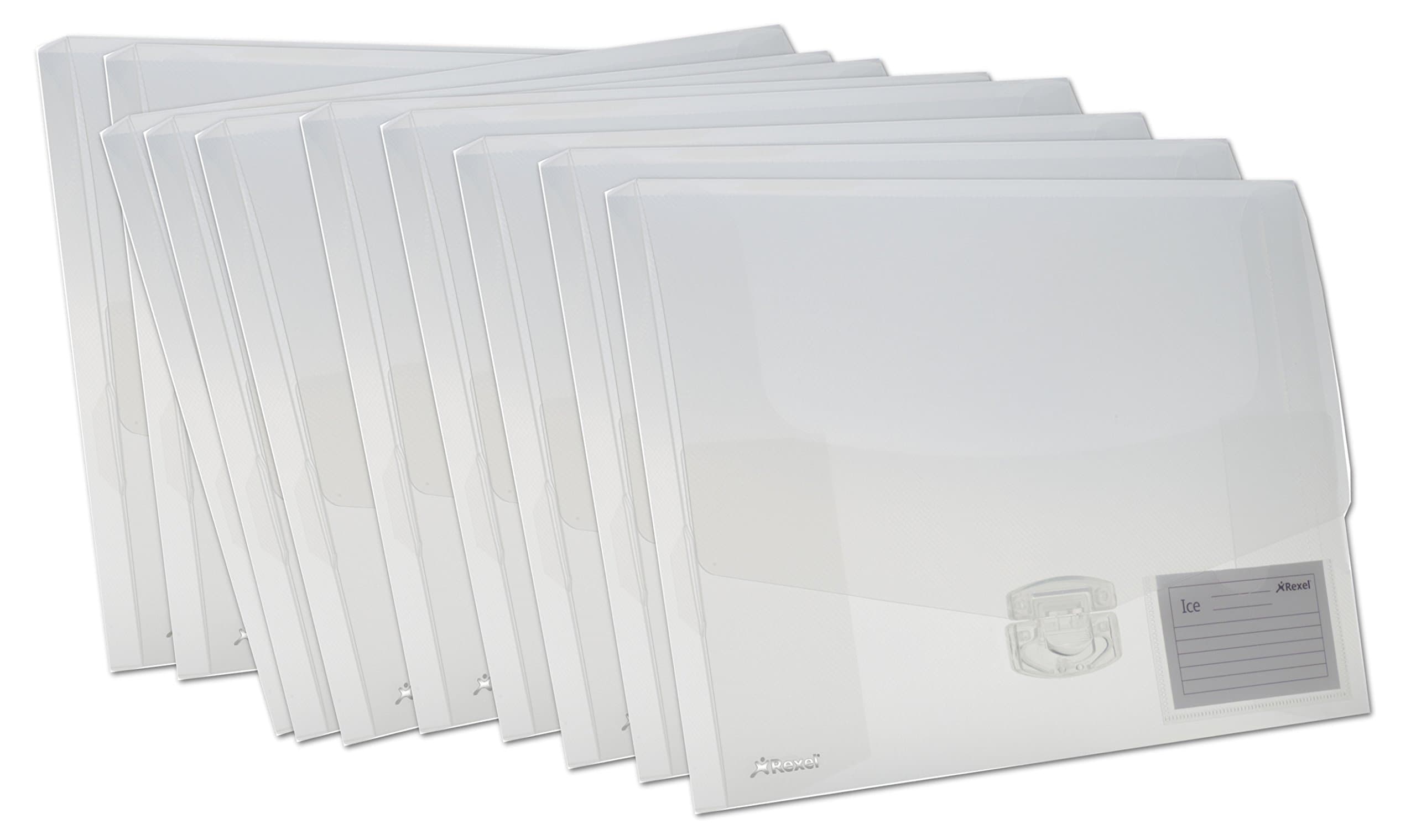 RexelA4+ 40mm Clear Ice Document Boxes (Pack of 10)