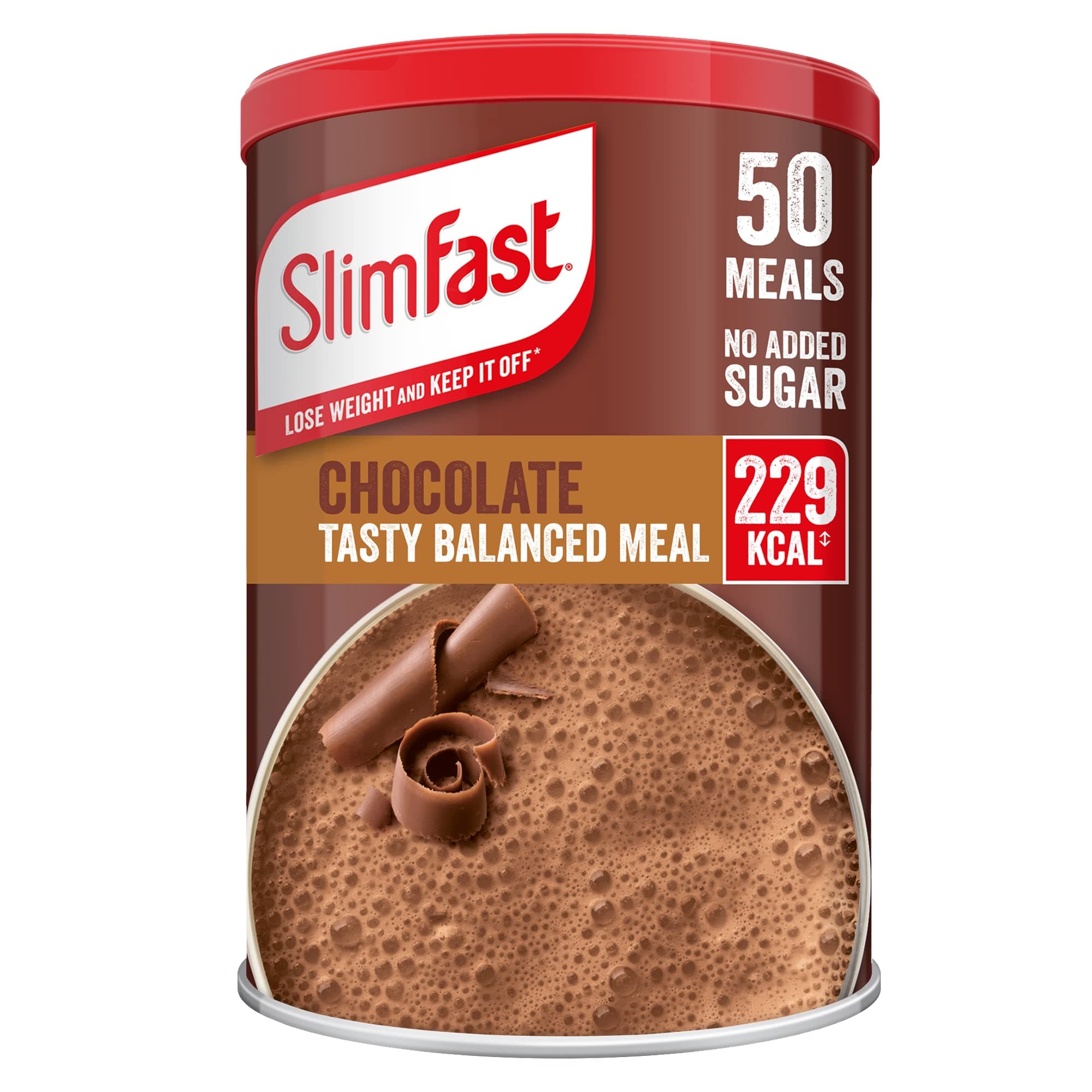 SlimFast Meal Shake ÿ? Chocolate Flavour, new recipe, 50 servings, Lose weight and keep it off, Packaging may vary