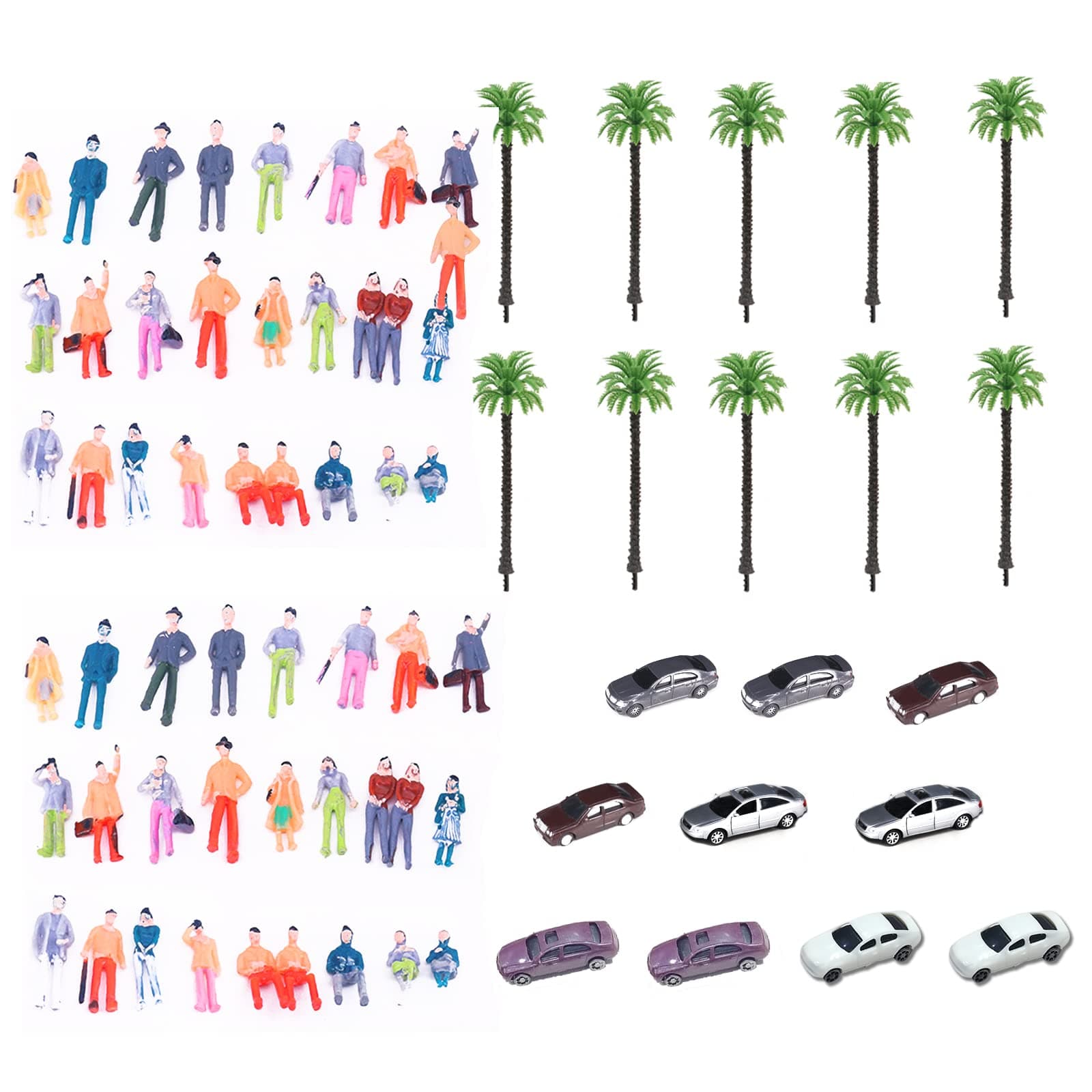 RtottiM 50PCS People Figurines 1:75 Scale Model Figures Train Drivers Miniature People Architectural Model for Miniature Scenes