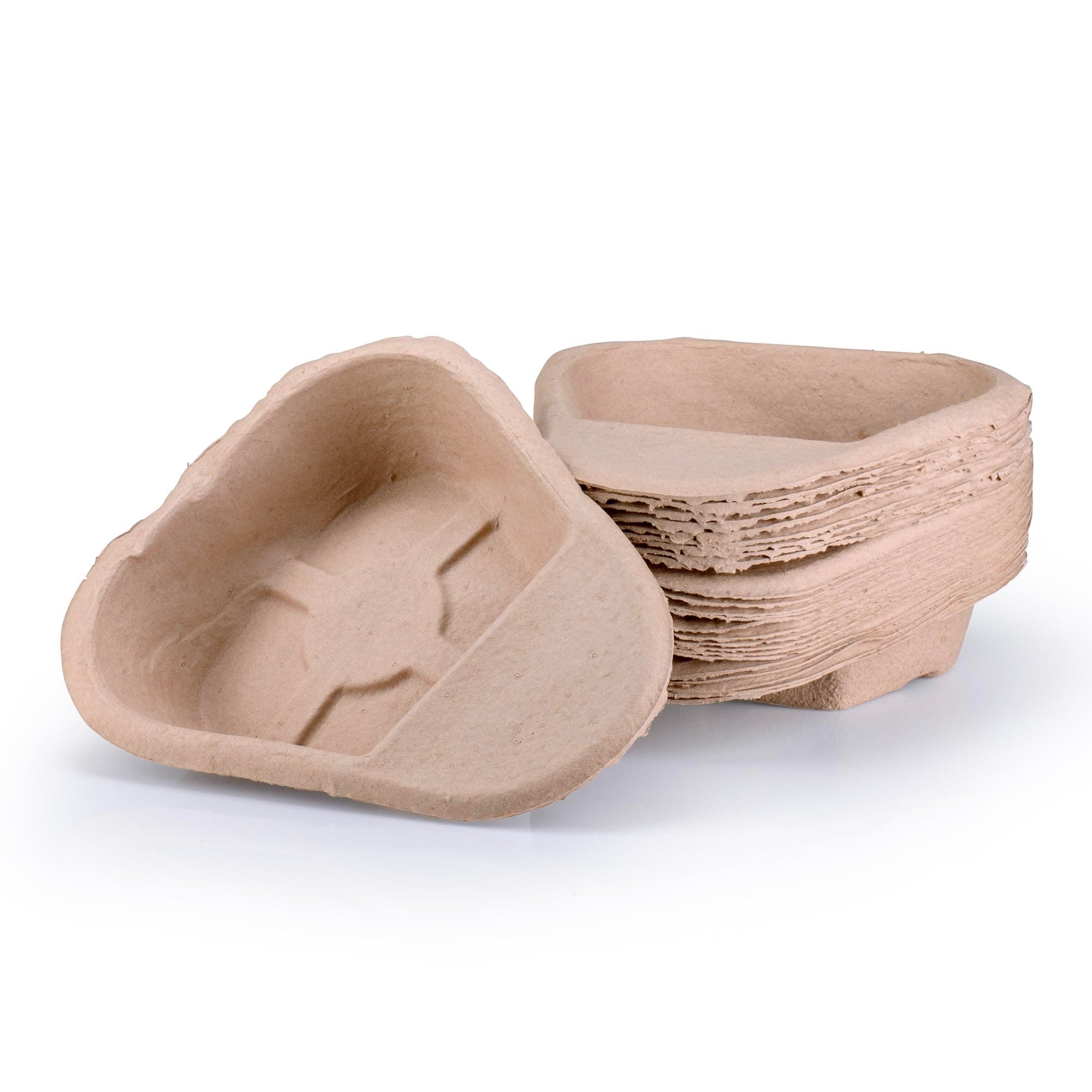 50 x Easy Care Solutions | 1300 ml Slipper Bed Pan Liners | Disposable Cardboard Pulp | Hospital Style | 1 Pack of 50