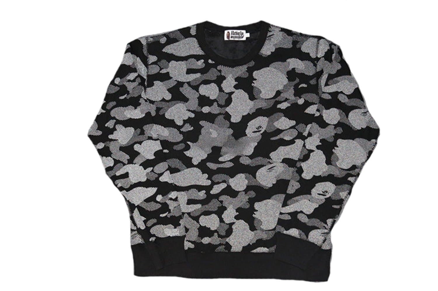 Bape 3M Reflection Camo Crewneck Black